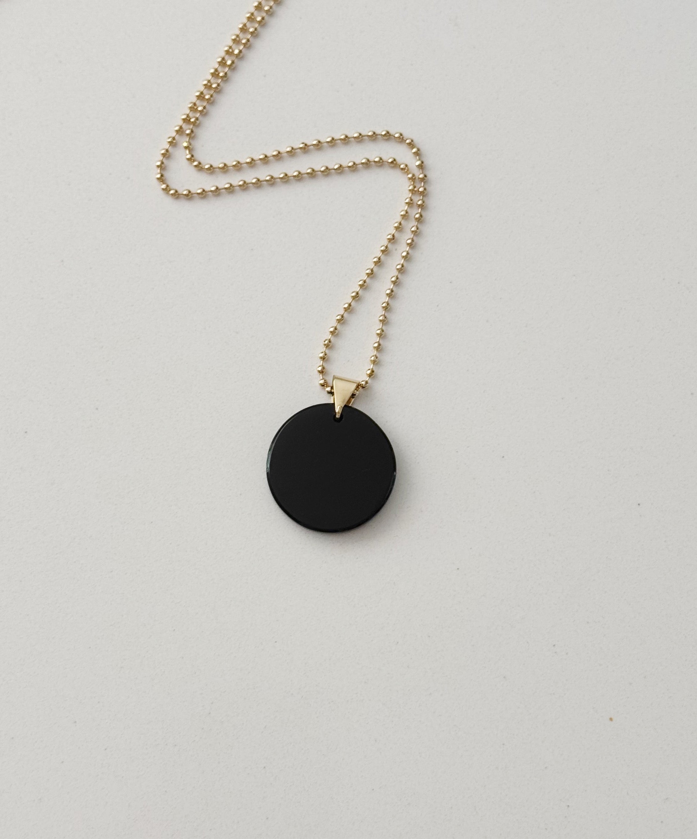 Obsidian Mirror Pendant for Protection