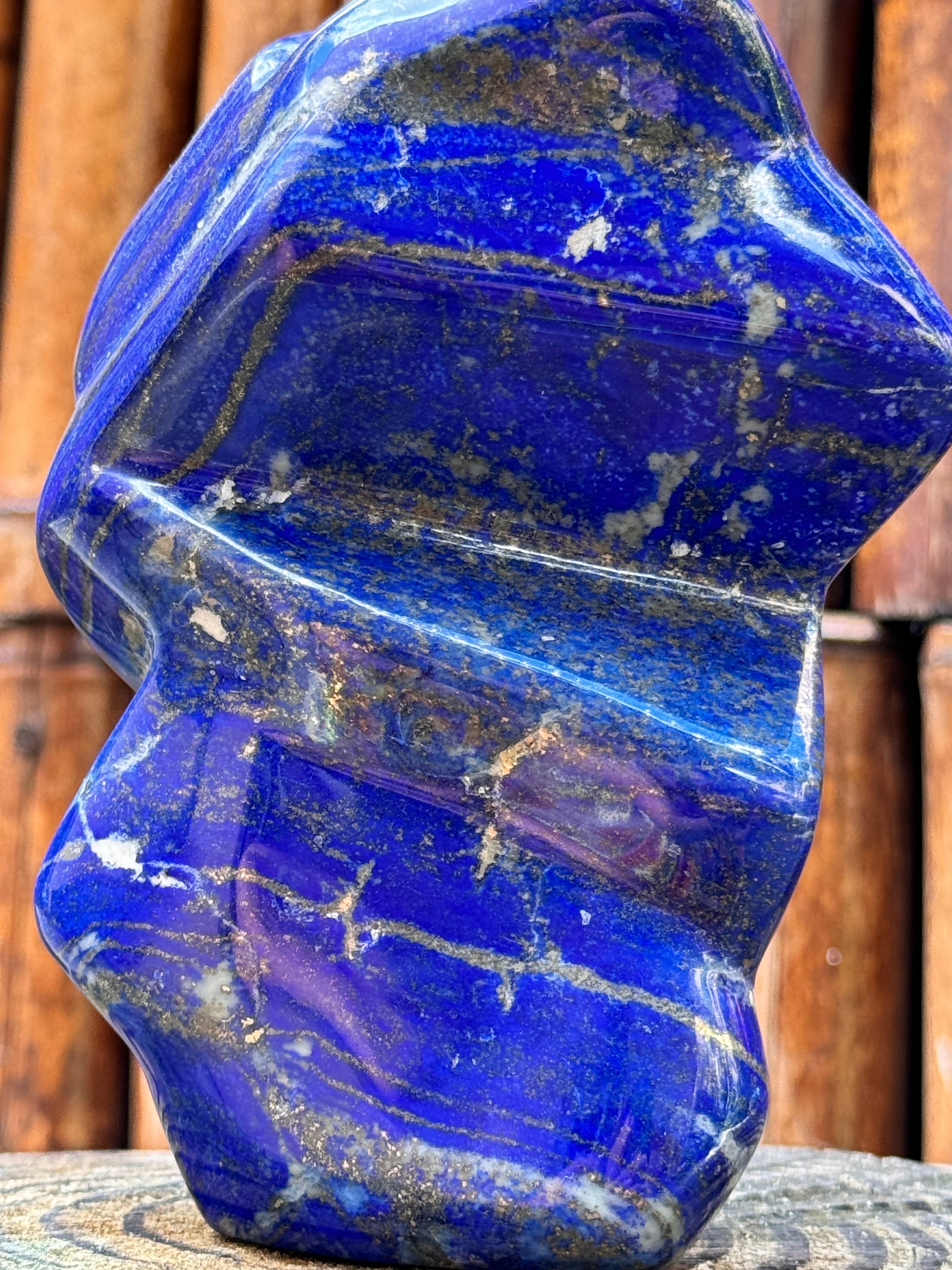 Lapis Lazuli Carved Crystal Freeform Sculpture