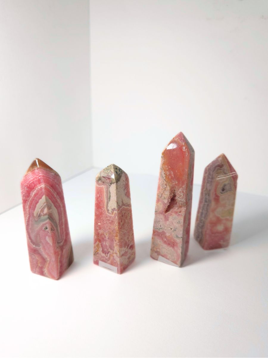 Rhodochrosite mini towers for Healing, Comfort, Harmony, Compassion and Self-love