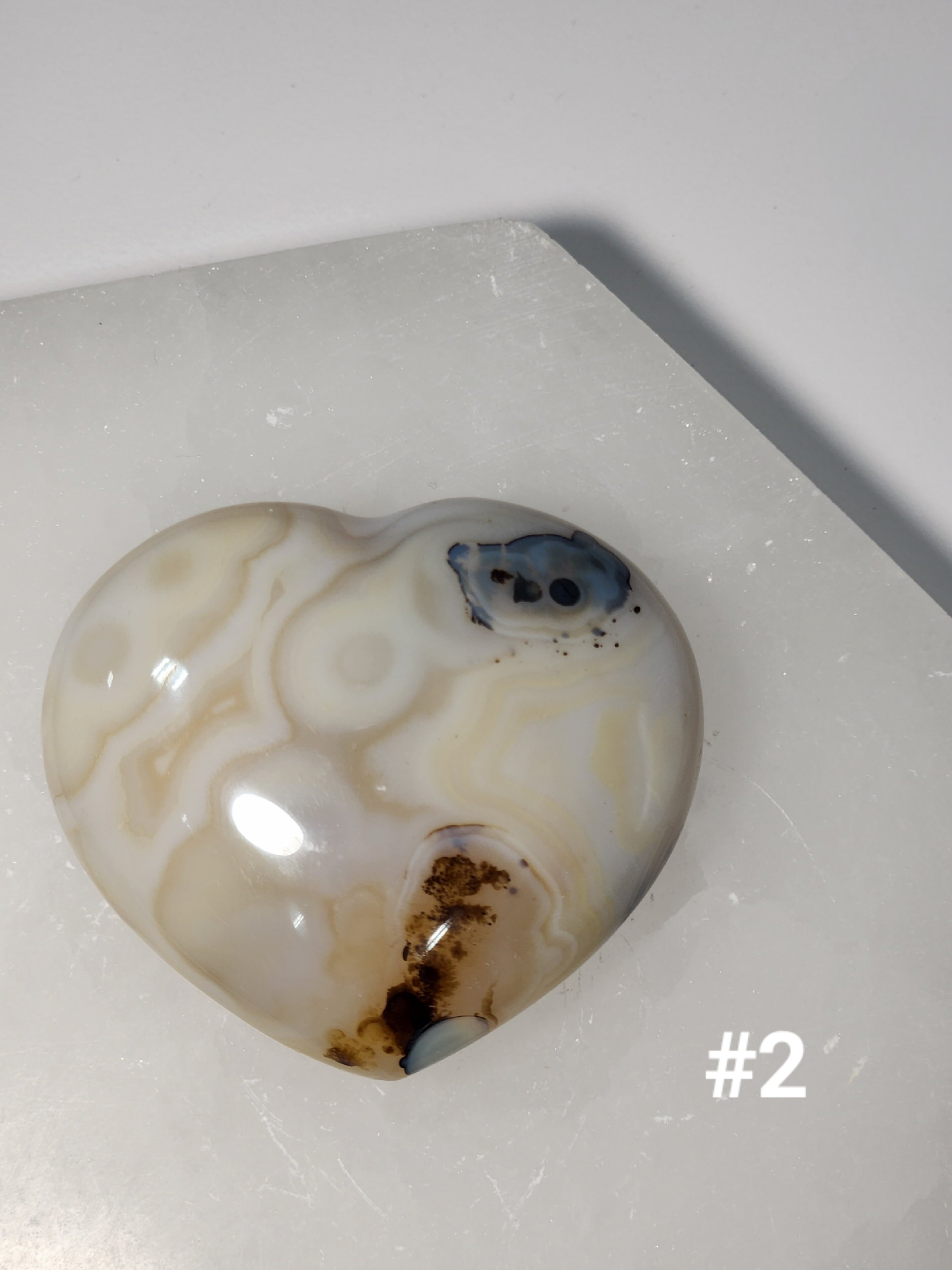 Agate hearts for Protection and Courage.