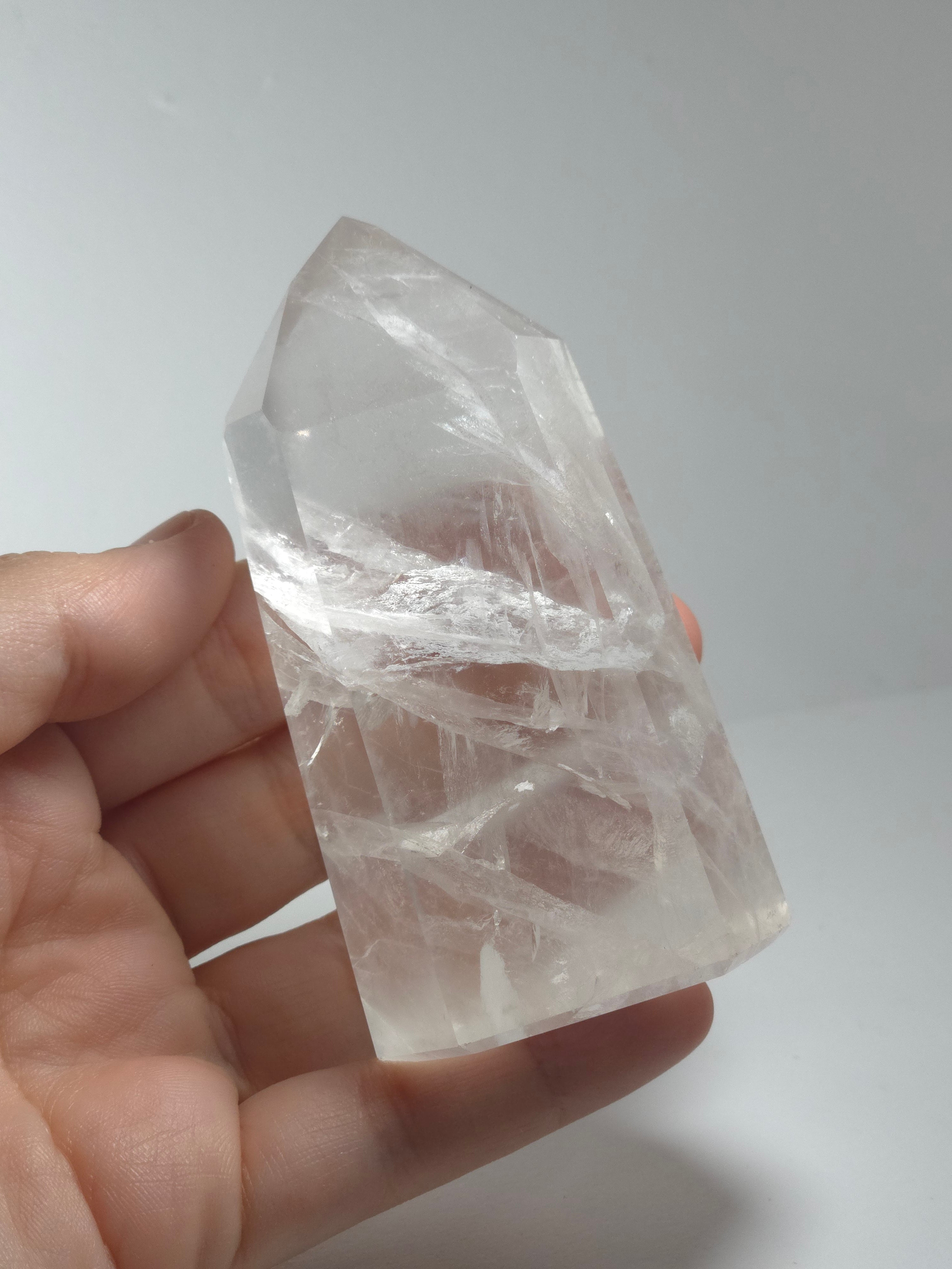 Radiant White Moon Quartz Points - Healing Crystal from Madagascar