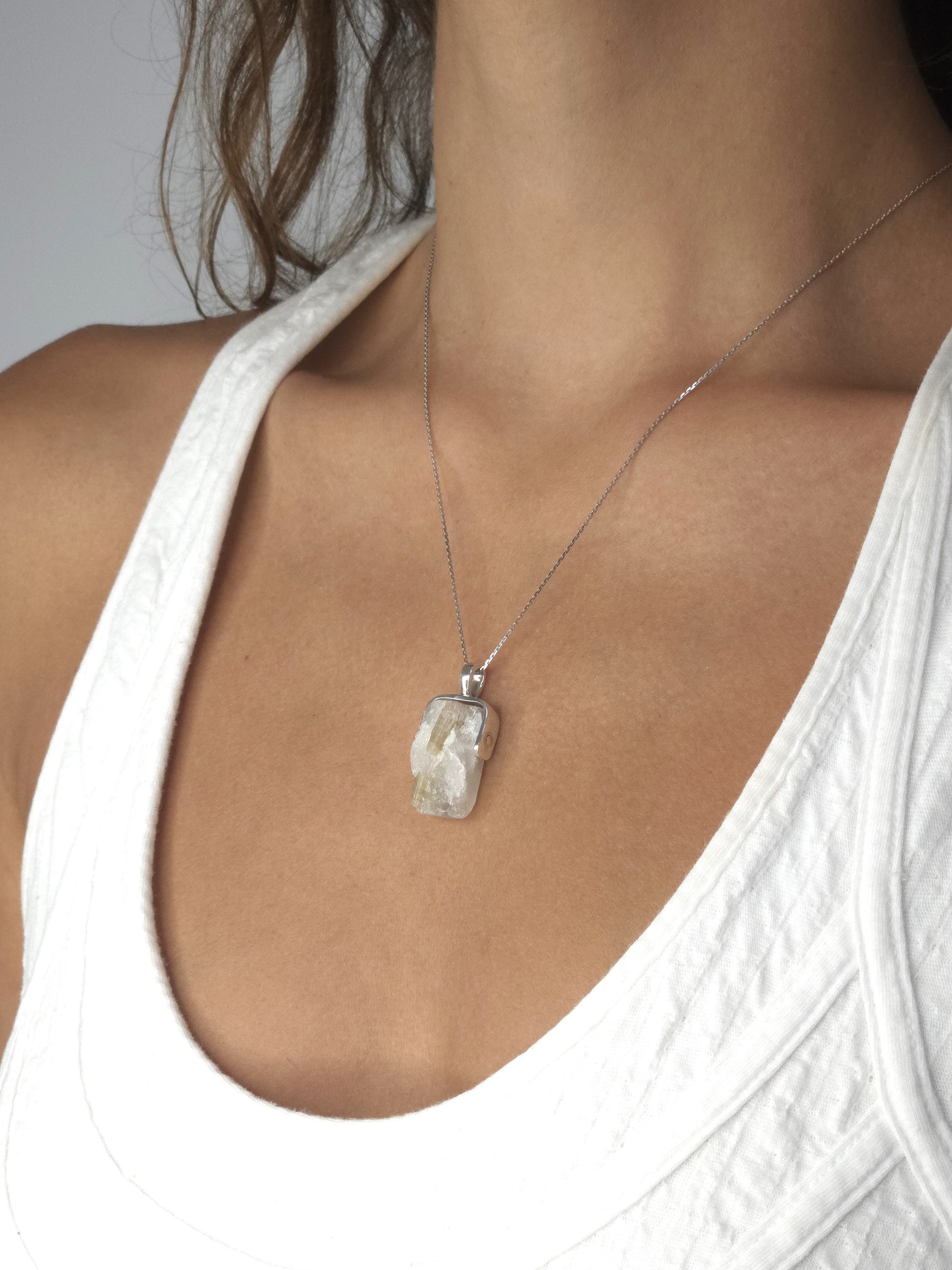 Khemia Legacy Beacons Of Light Collection - Pink Tourmaline in Quartz (Silver)