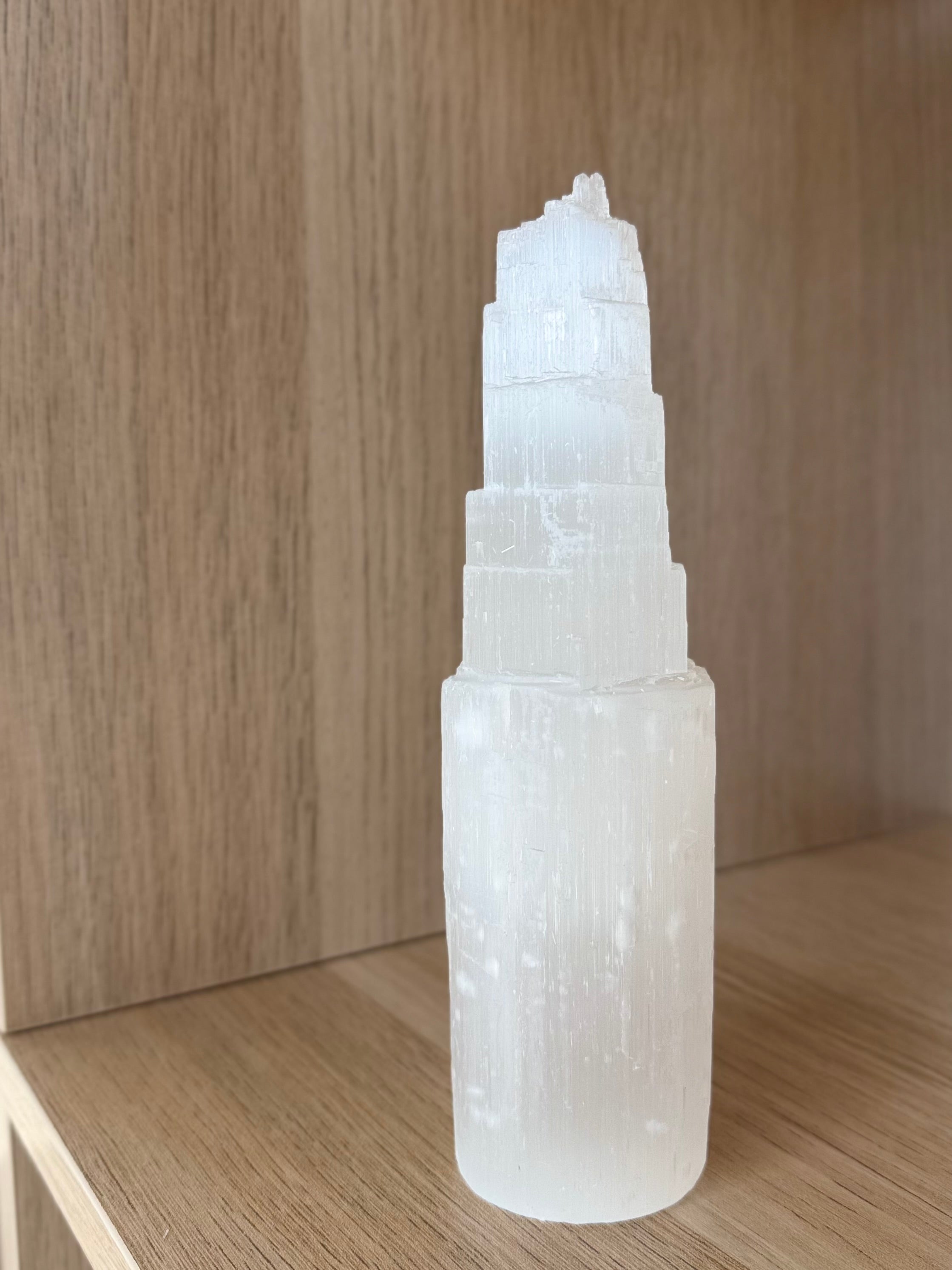 8”  Selenite Tower for Cleansing & Calm