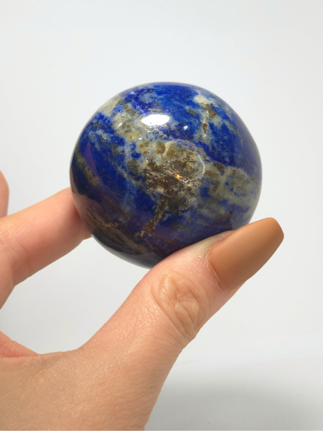 Lapis Lazuli Crystal Sphere for Meditation, Self Expression, Transformation