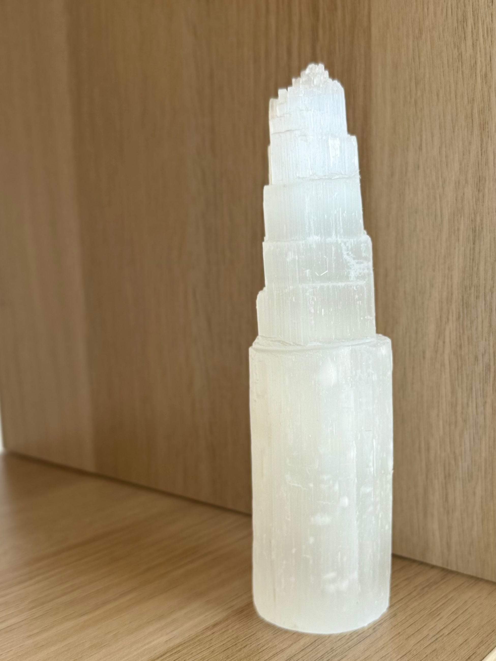 8”  Selenite Tower for Cleansing & Calm