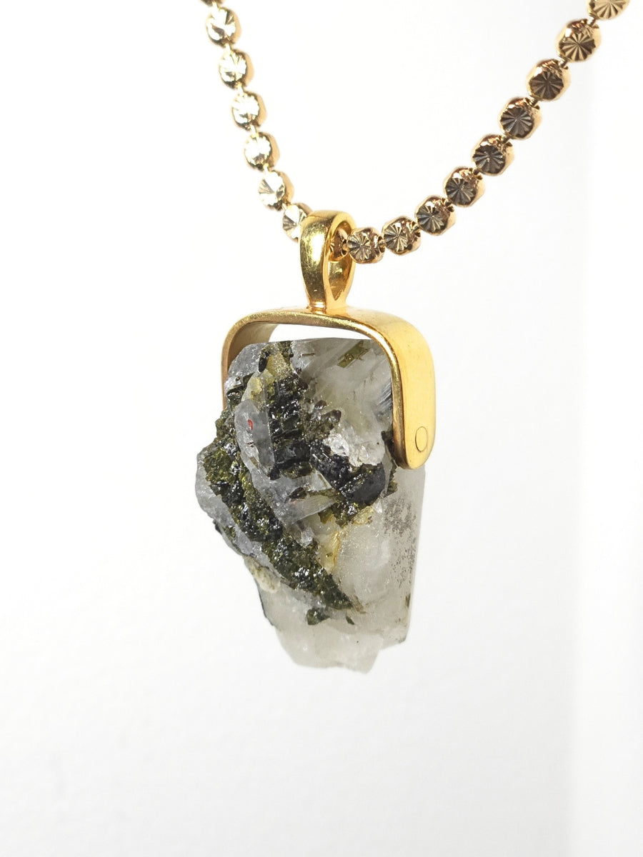 Khemia Legacy Beacons Of Light Collection - Epidote in quartz (Gold)