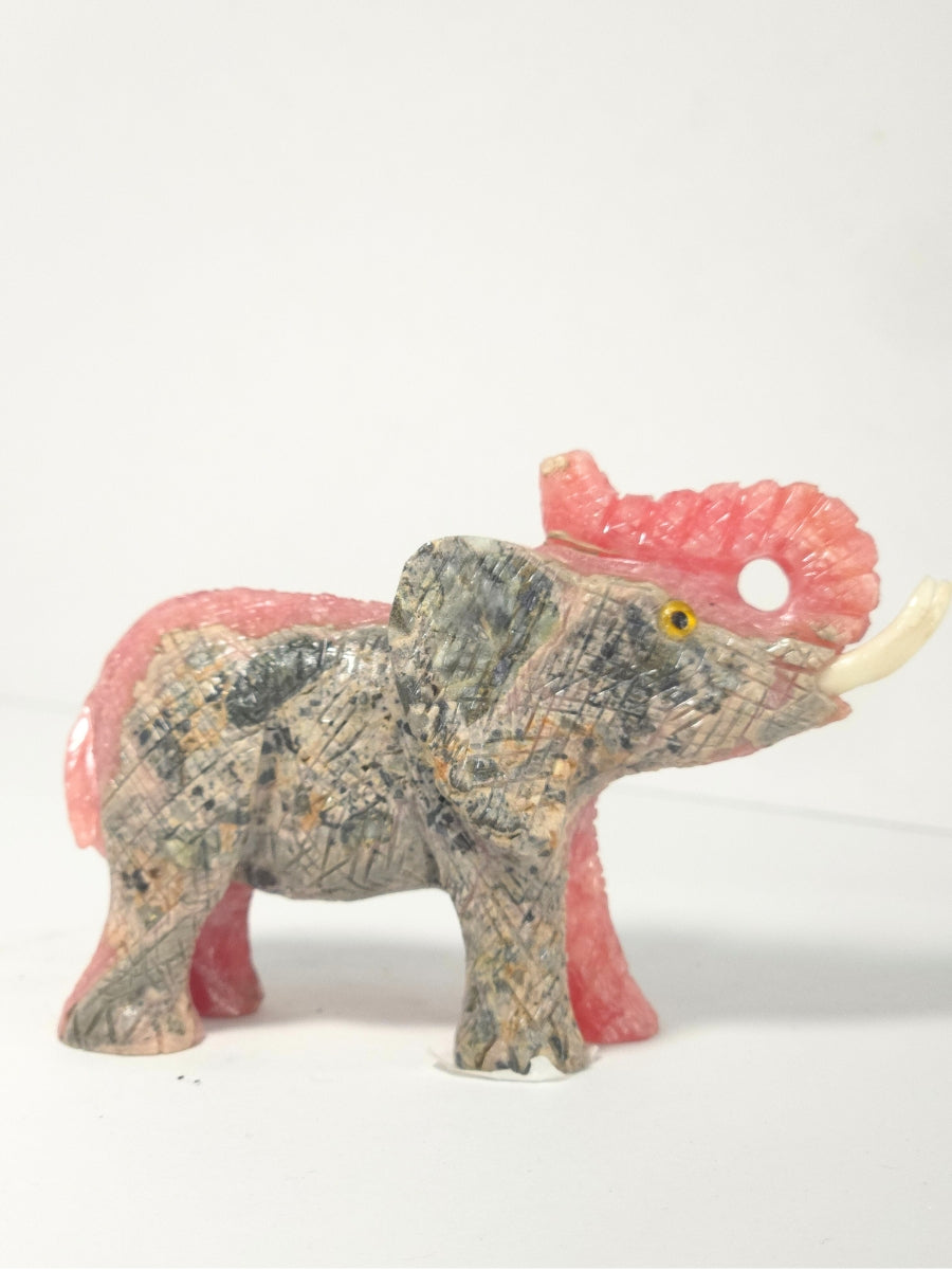 Rhodochrosite Elephant for Healing, Comfort, Harmony, Compassion and Self-love