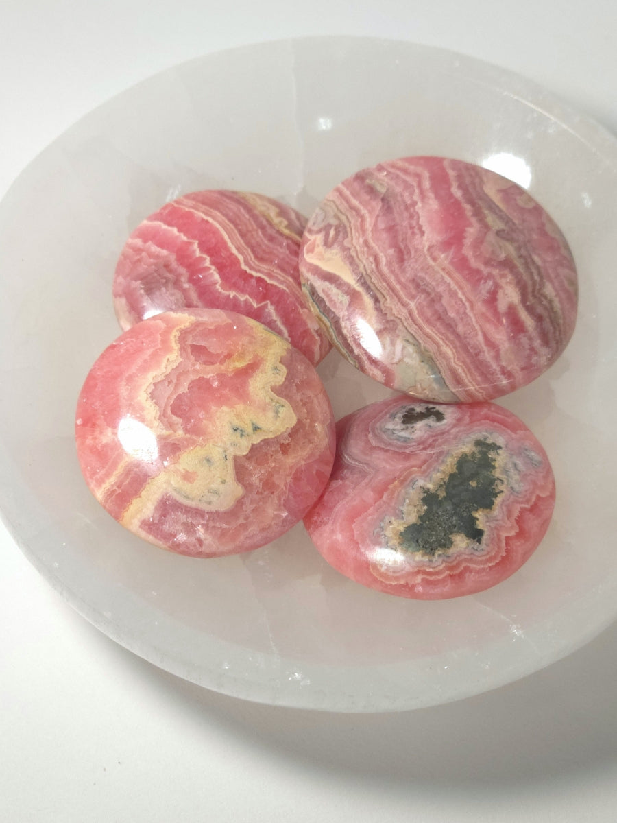 Rhodochrosite coins for Healing, Comfort, Harmony, Compassion and Self-love