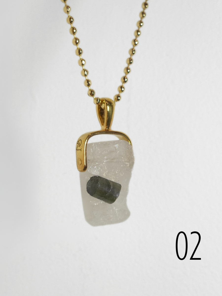 Khemia Legacy Beacons Of Light Collection - Green Tourmaline in Quartz (gold)