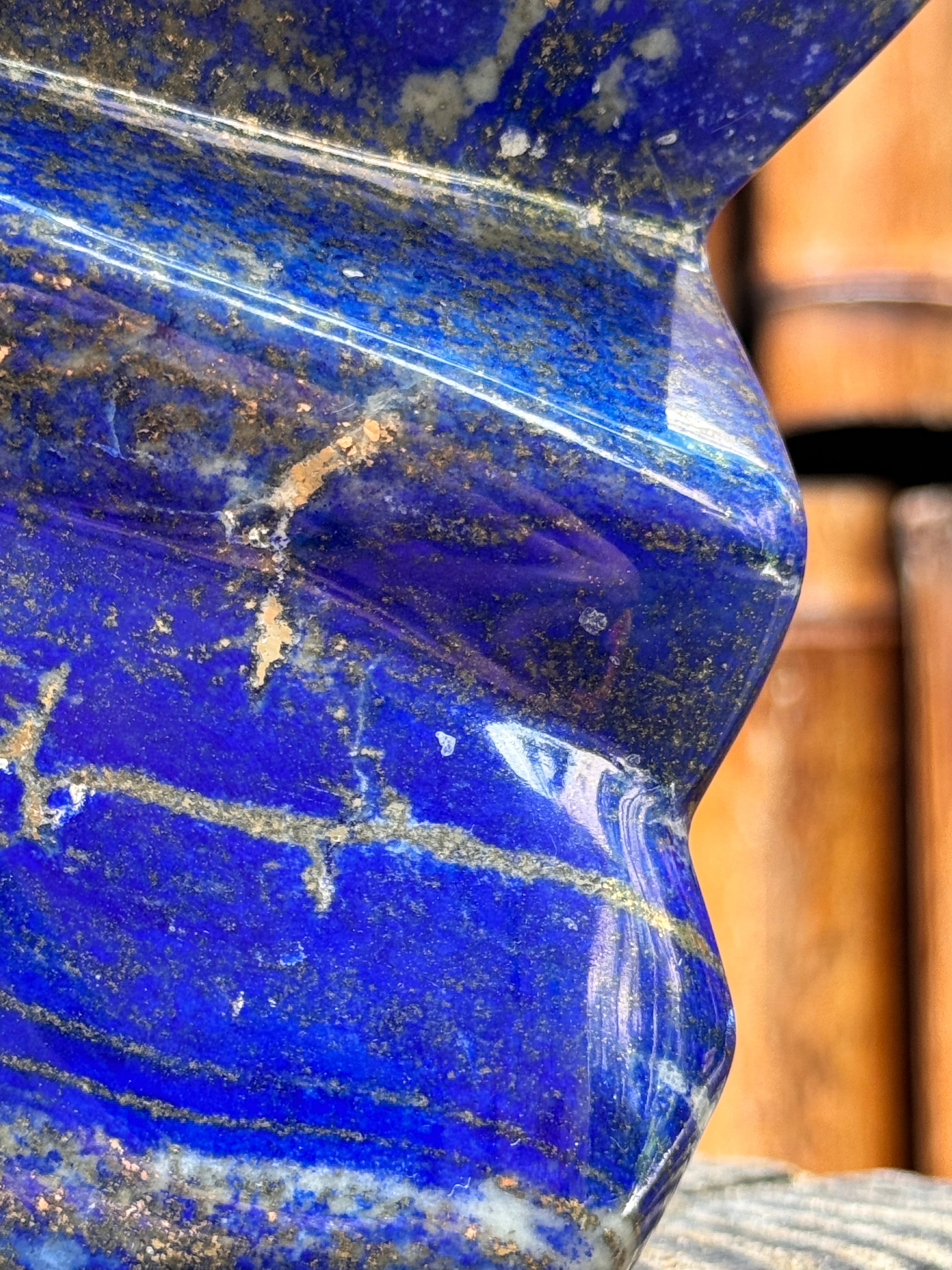 Lapis Lazuli Carved Crystal Freeform Sculpture