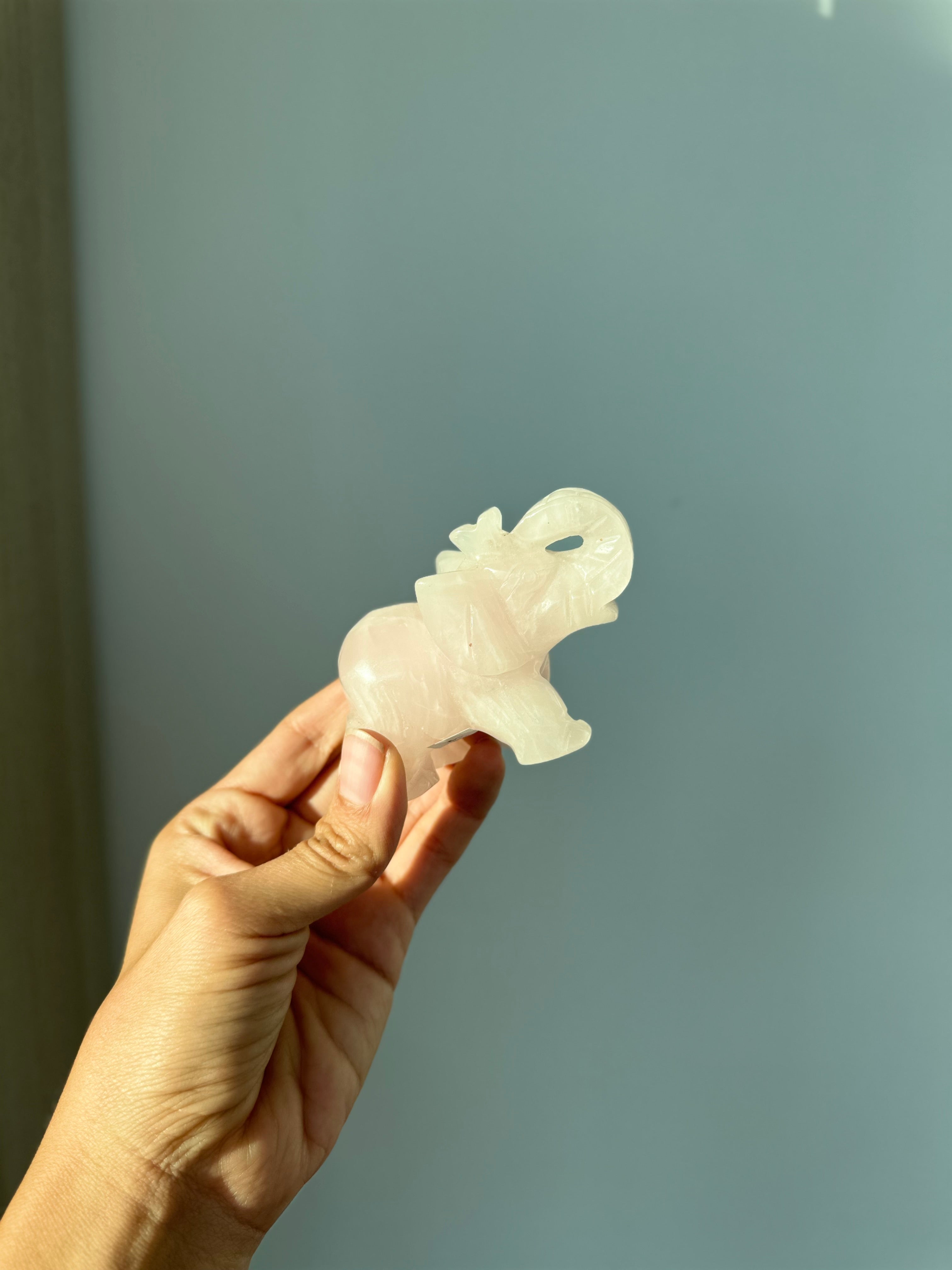 Rose Quartz Elephant – Love, Harmony & Gentle Protection