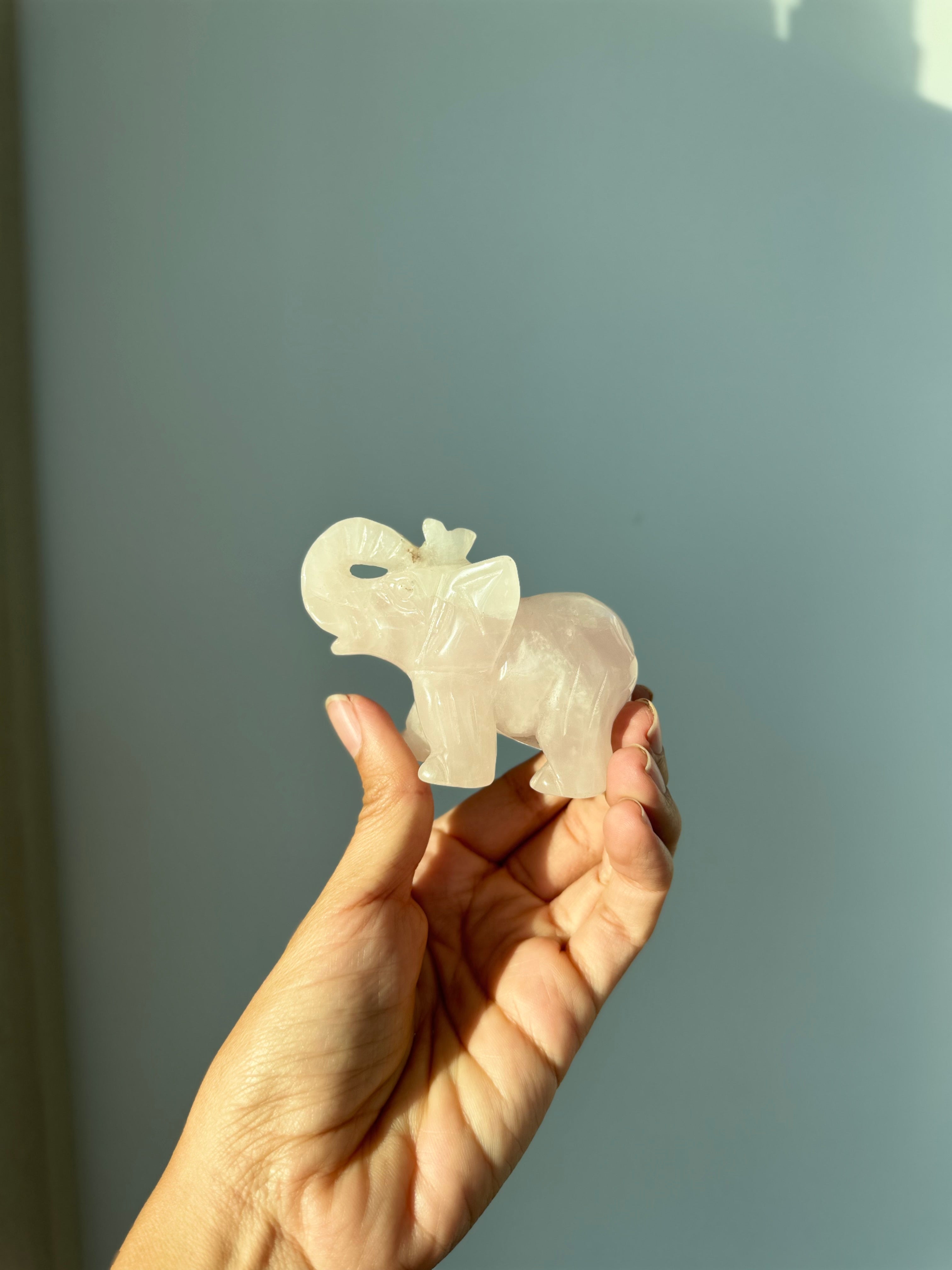 Rose Quartz Elephant – Love, Harmony & Gentle Protection