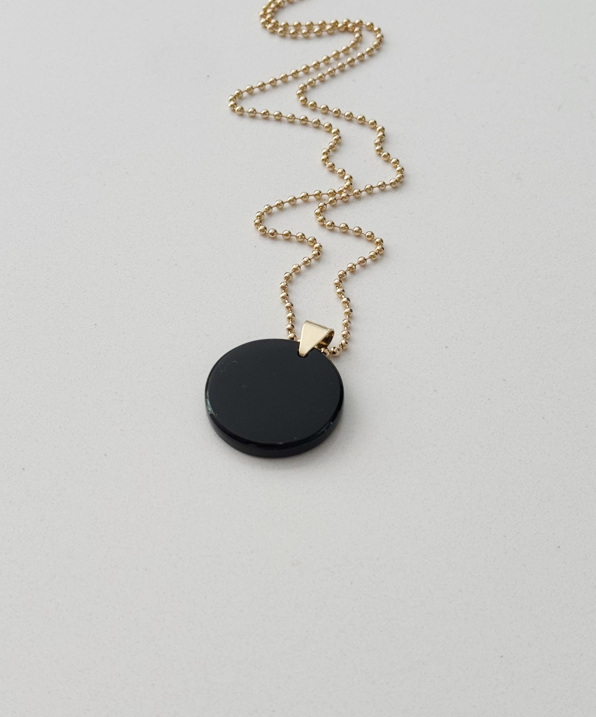 Obsidian Mirror Pendant for Protection