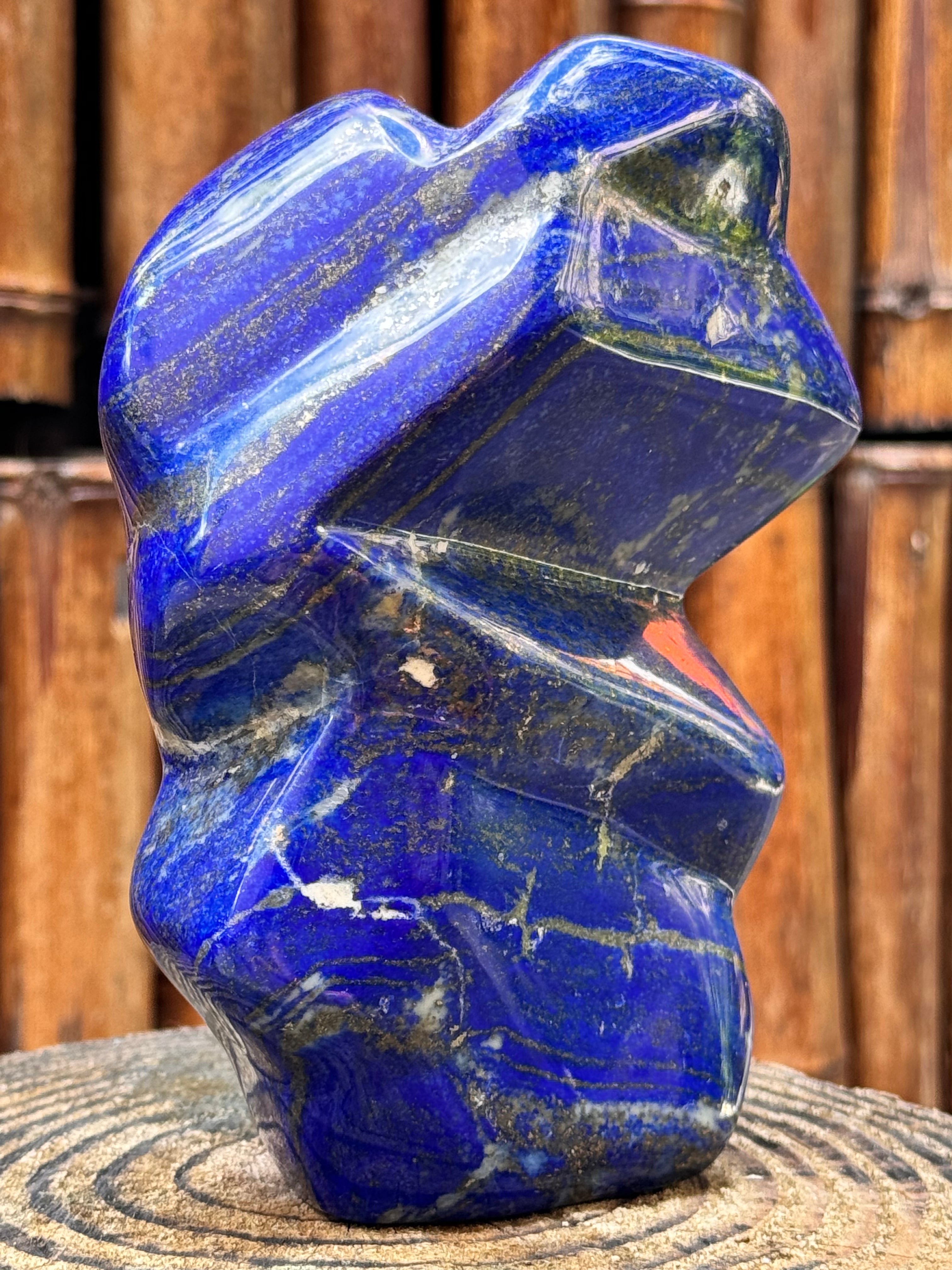 Lapis Lazuli Carved Crystal Freeform Sculpture