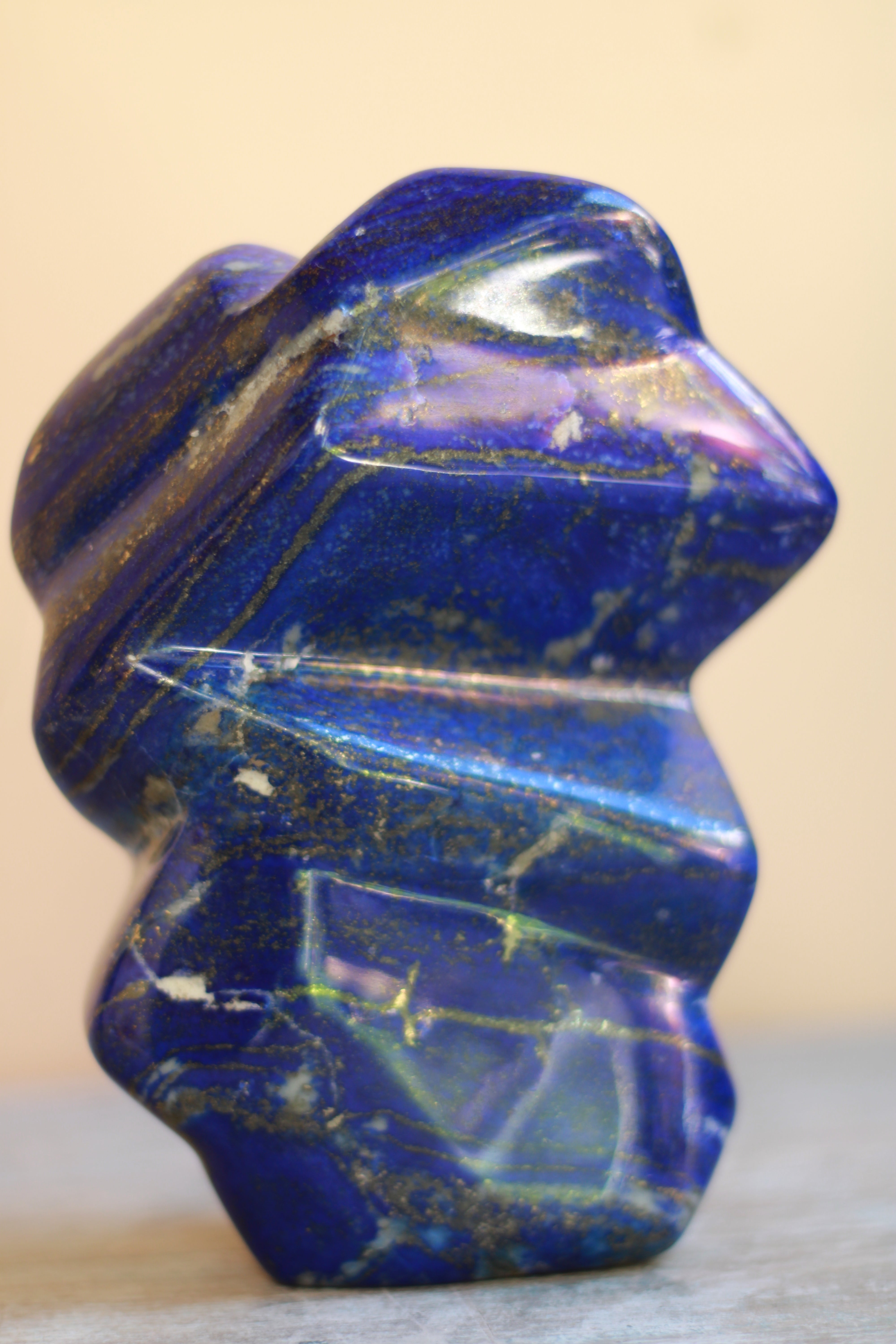 Lapis Lazuli Carved Crystal Freeform Sculpture