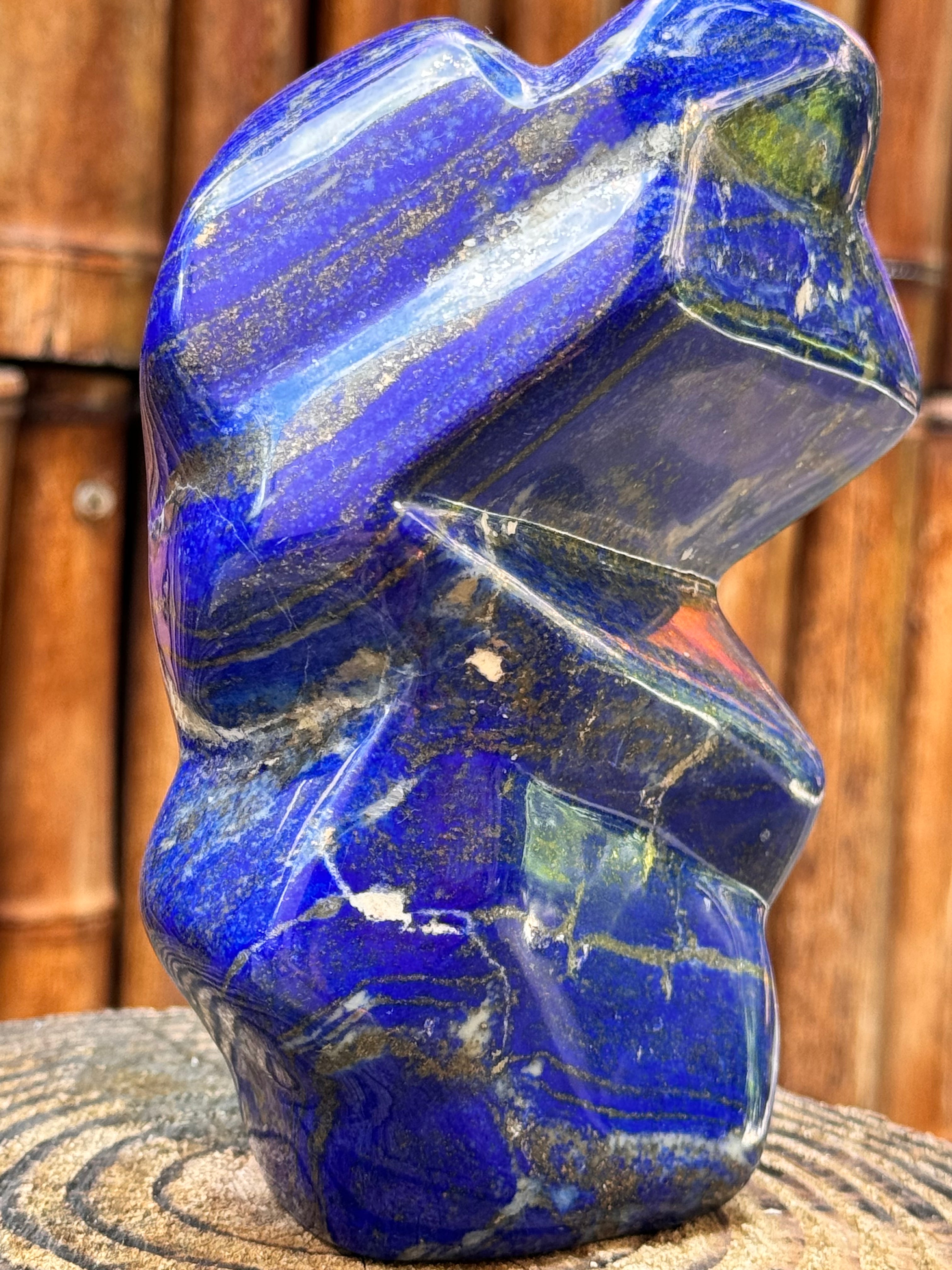 Lapis Lazuli Carved Crystal Freeform Sculpture