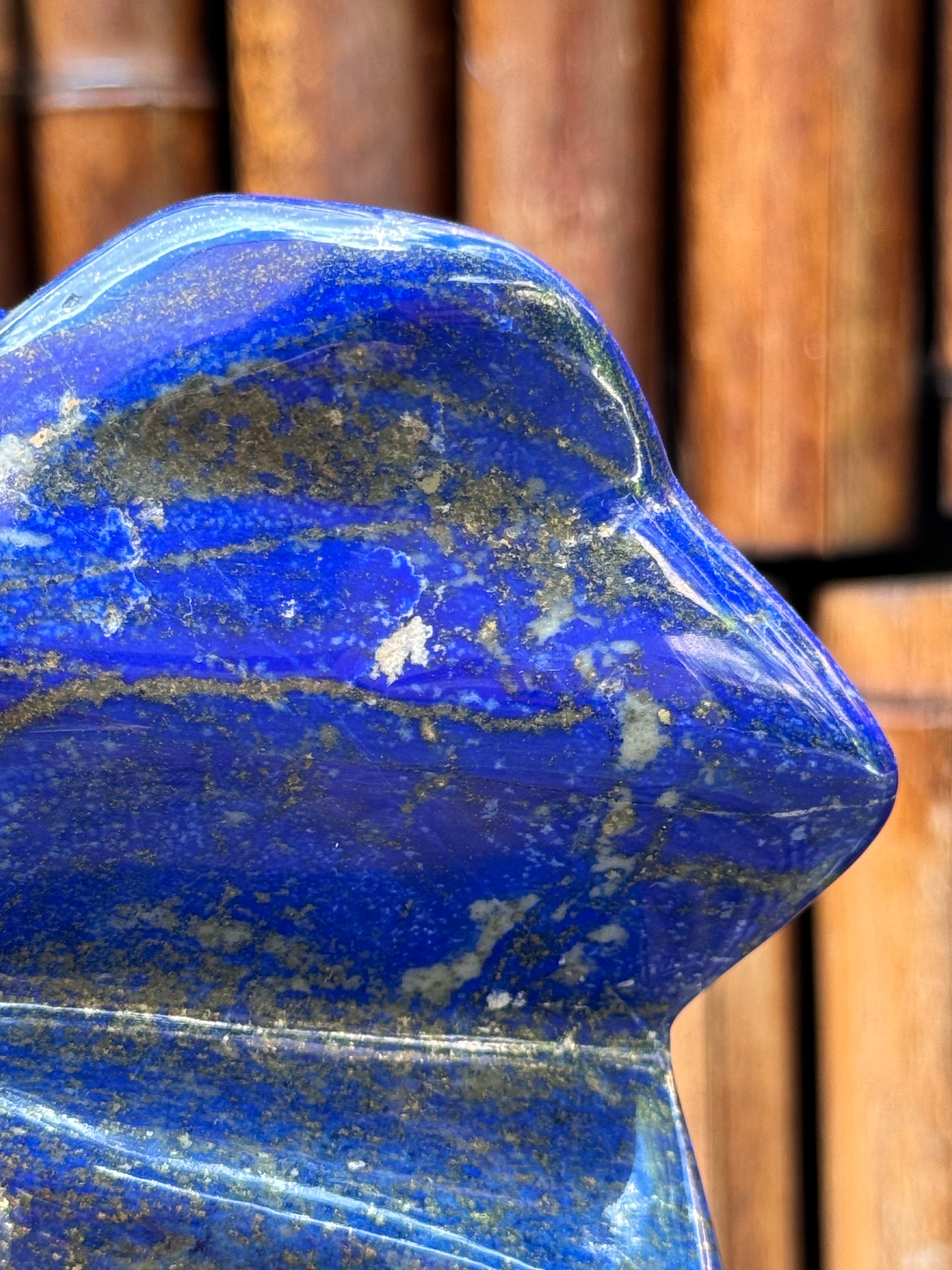 Lapis Lazuli Carved Crystal Freeform Sculpture