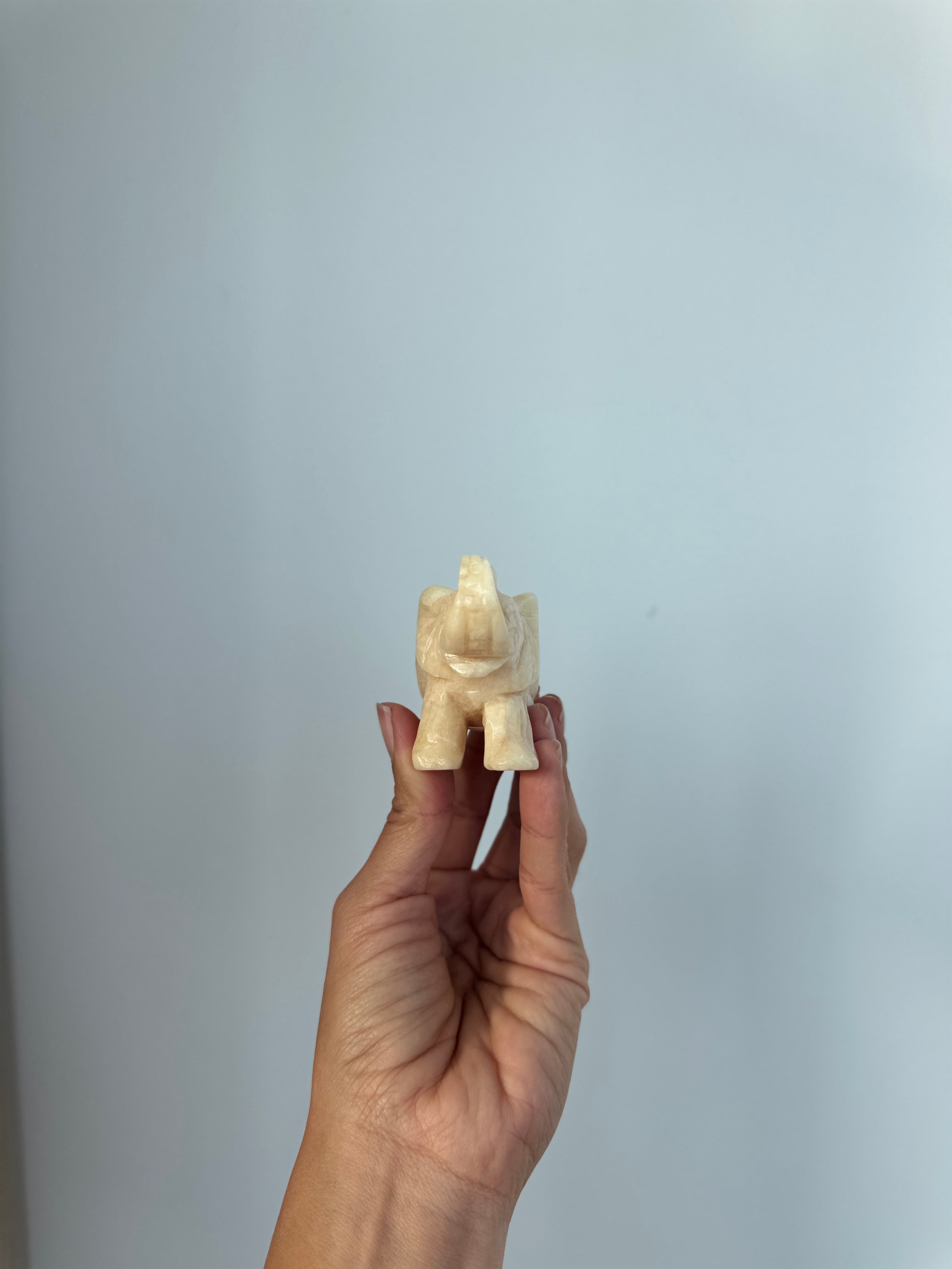 Yellow Aragonite Elephant – Grounding, Confidence & Joy