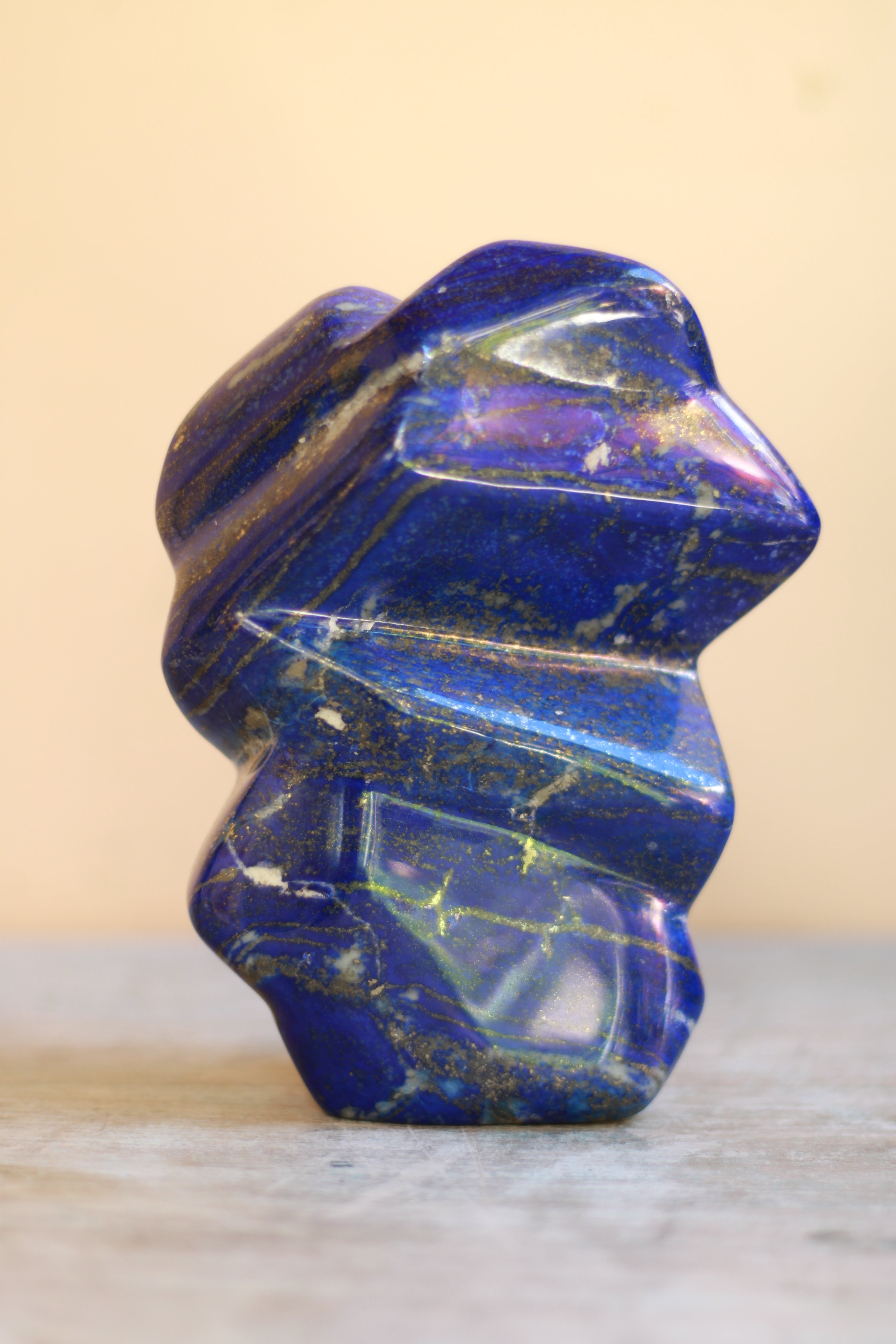 Lapis Lazuli Carved Crystal Freeform Sculpture