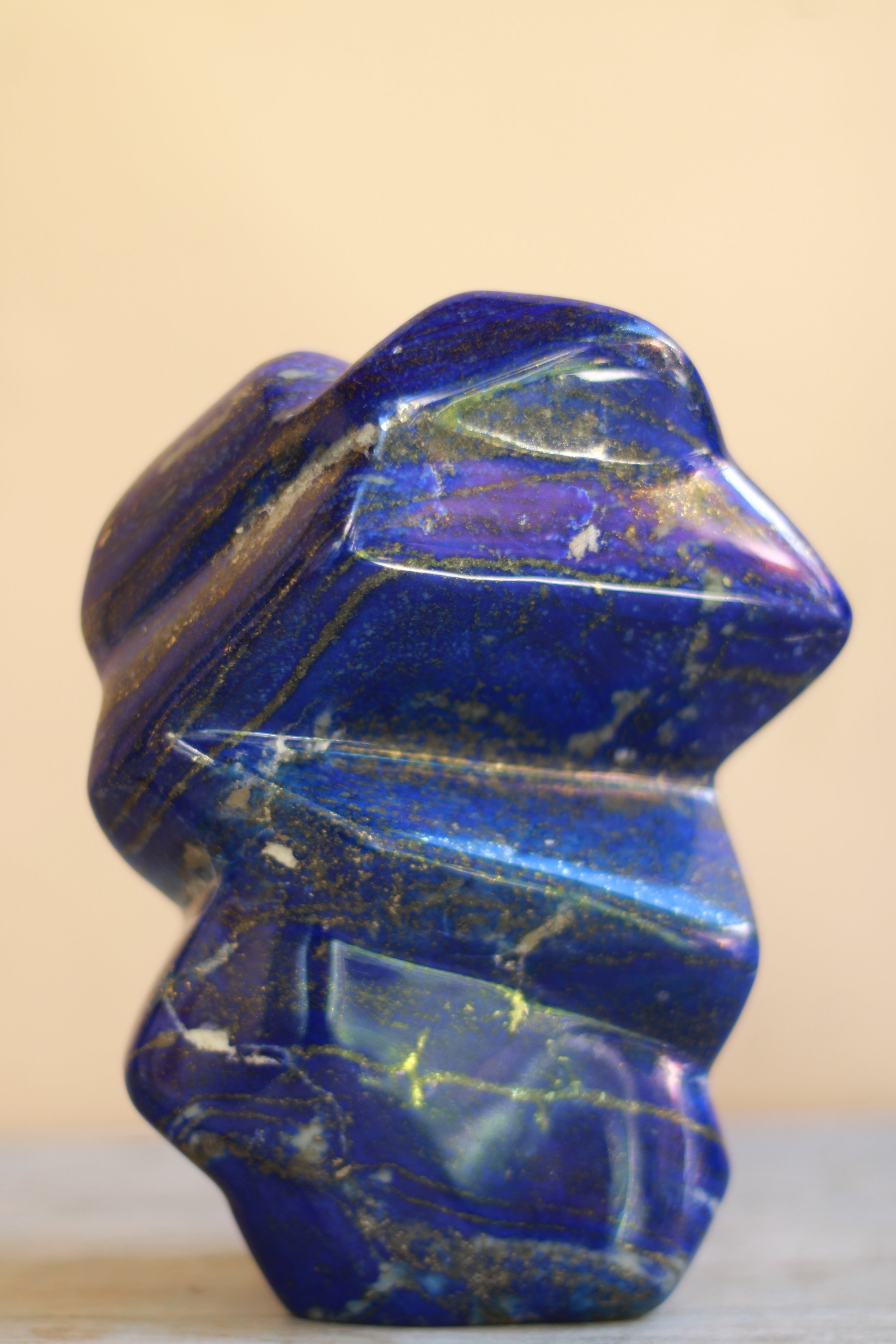 Lapis Lazuli Carved Crystal Freeform Sculpture