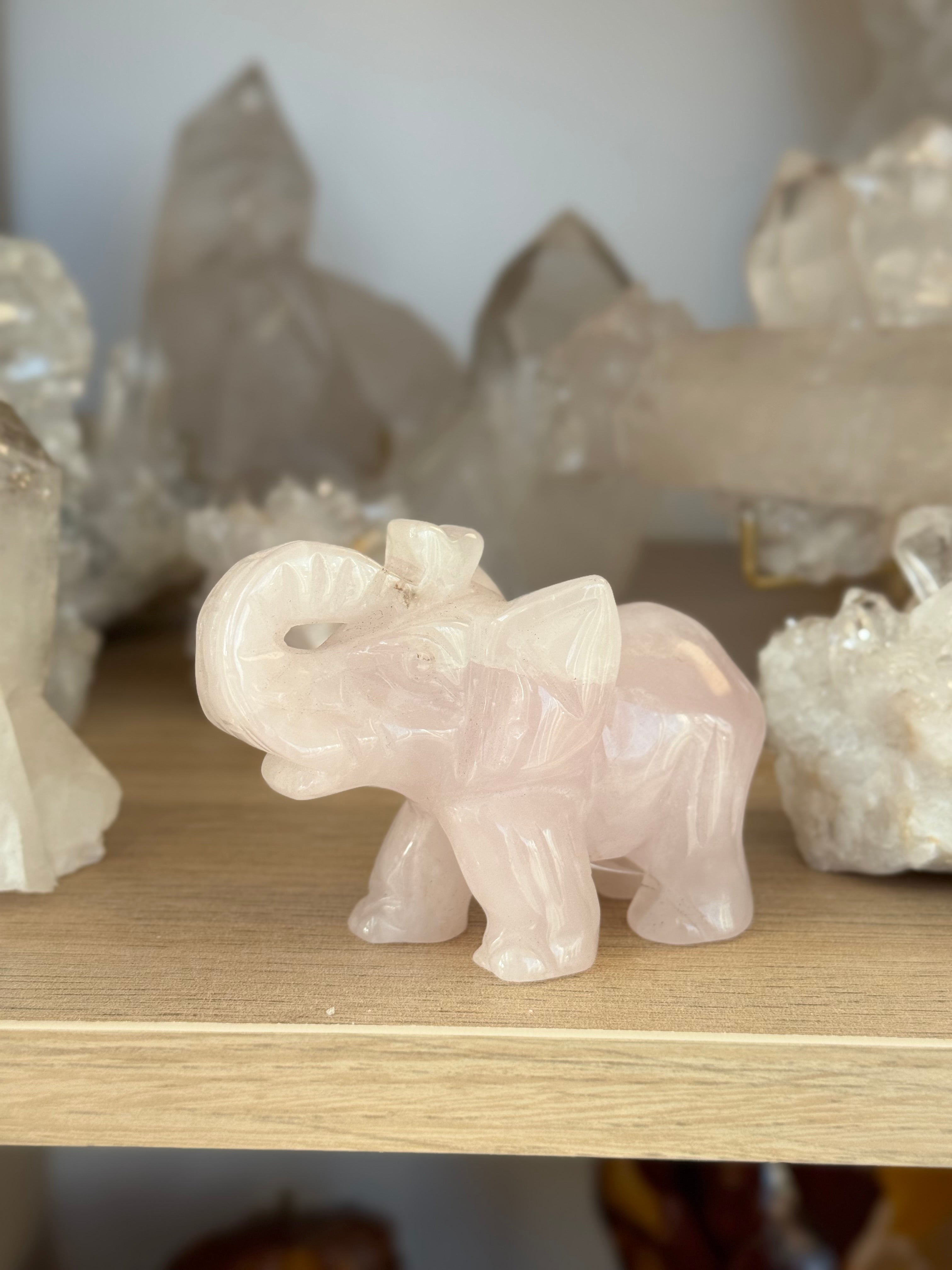 Rose Quartz Elephant – Love, Harmony & Gentle Protection