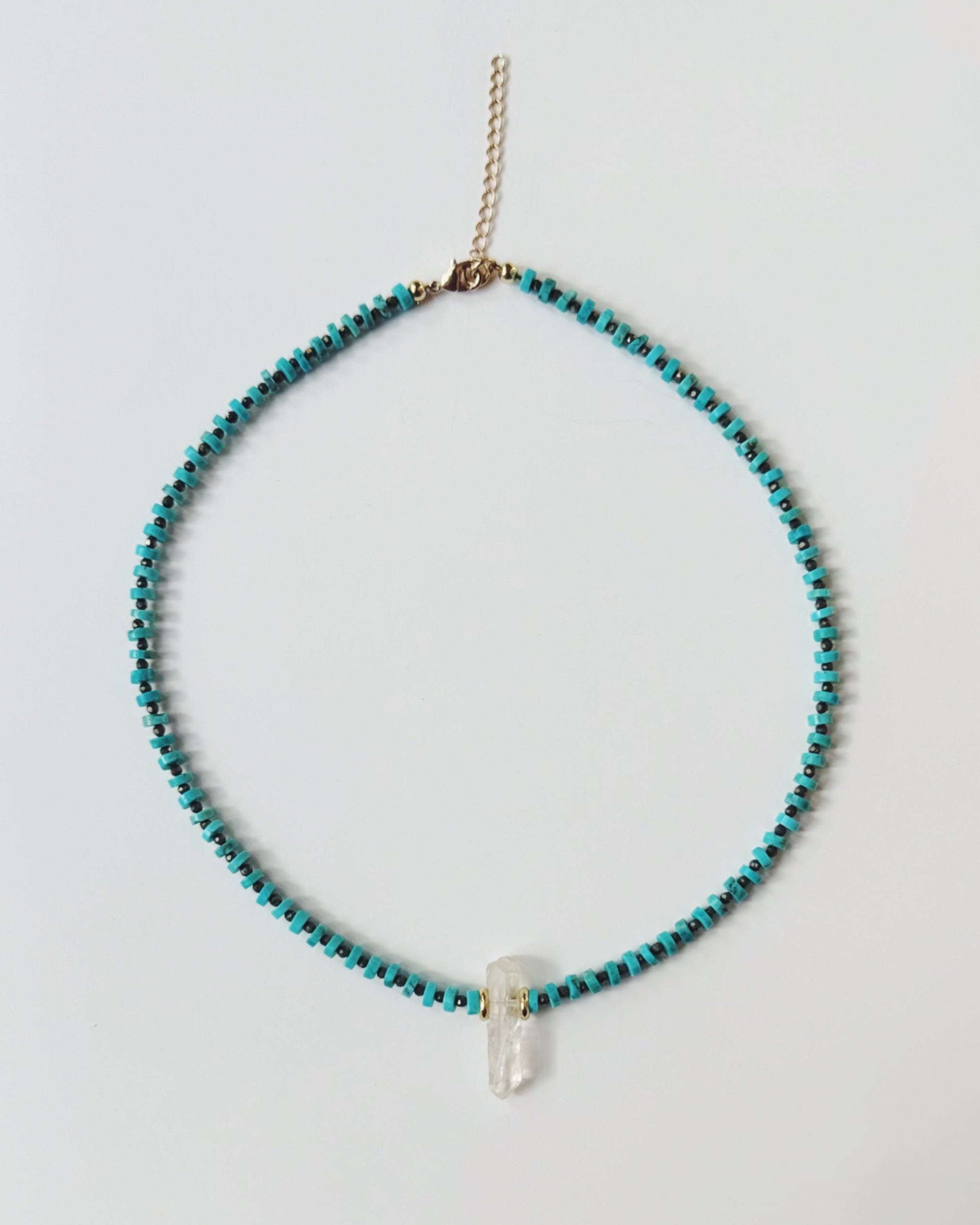 Khemia Legacy - Turquoise Pyrite Quartz Necklace