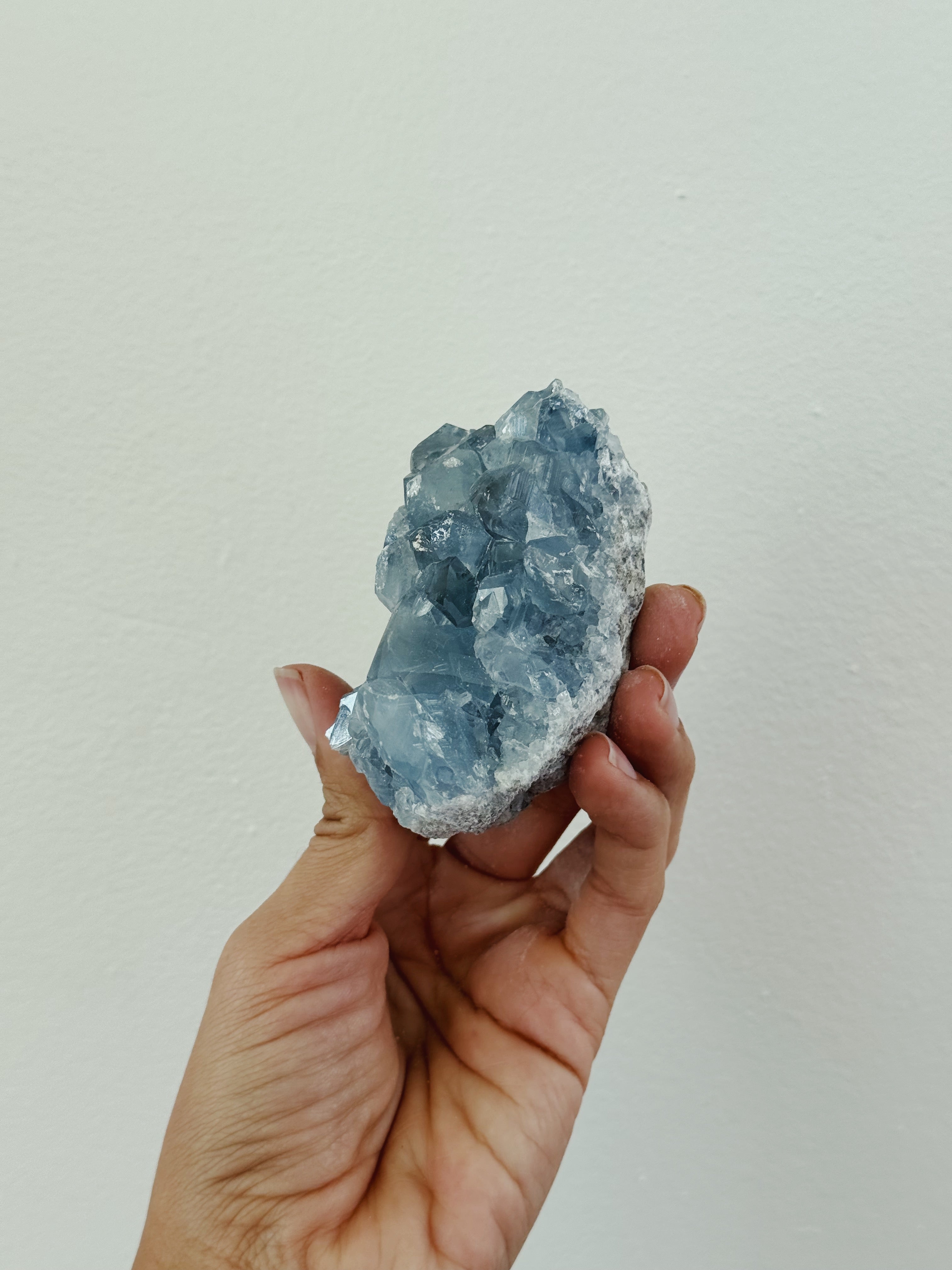 Celestite Crystal Geode for Calm and Guide