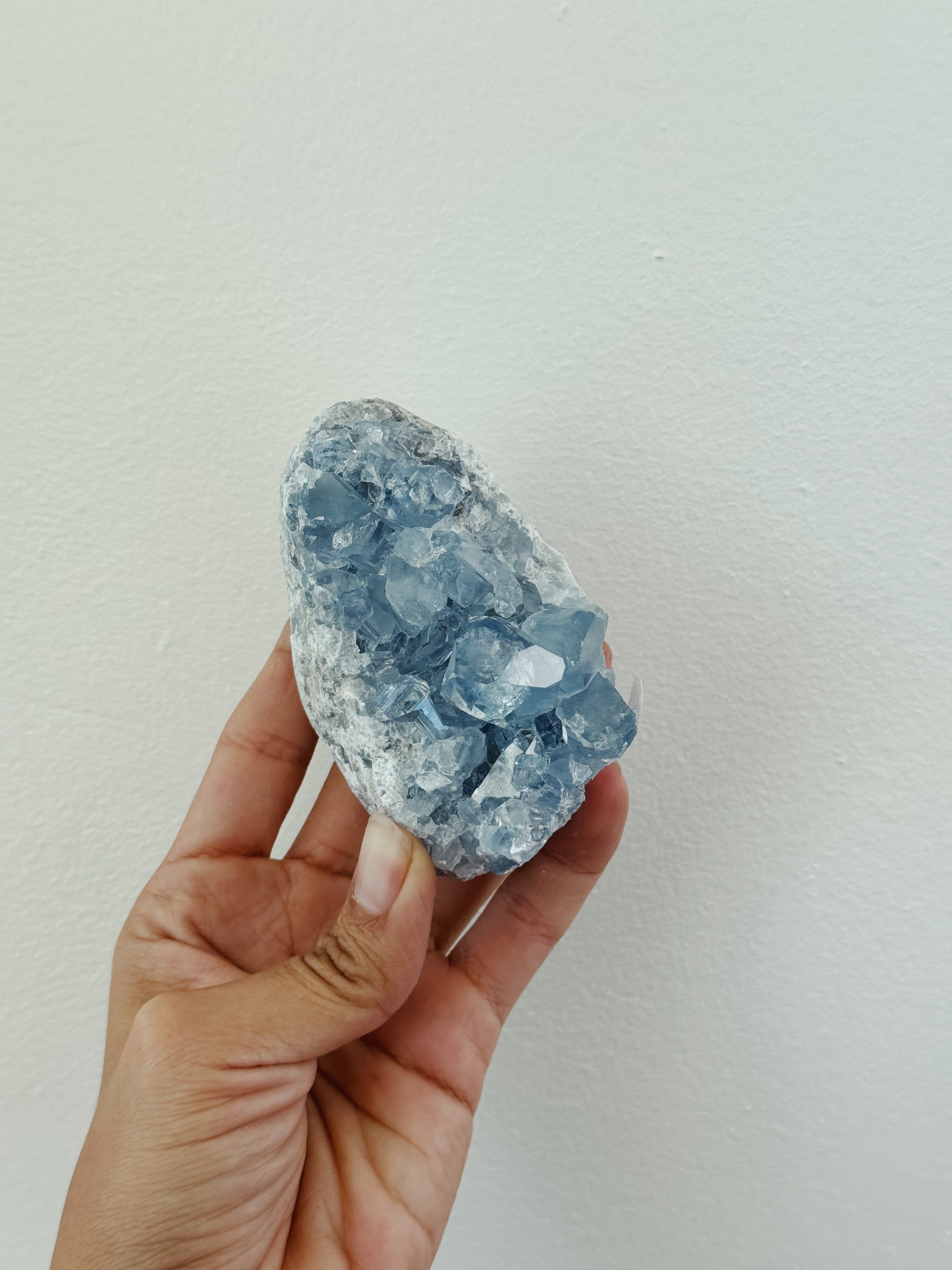 Celestite Crystal Geode for Calm and Guide