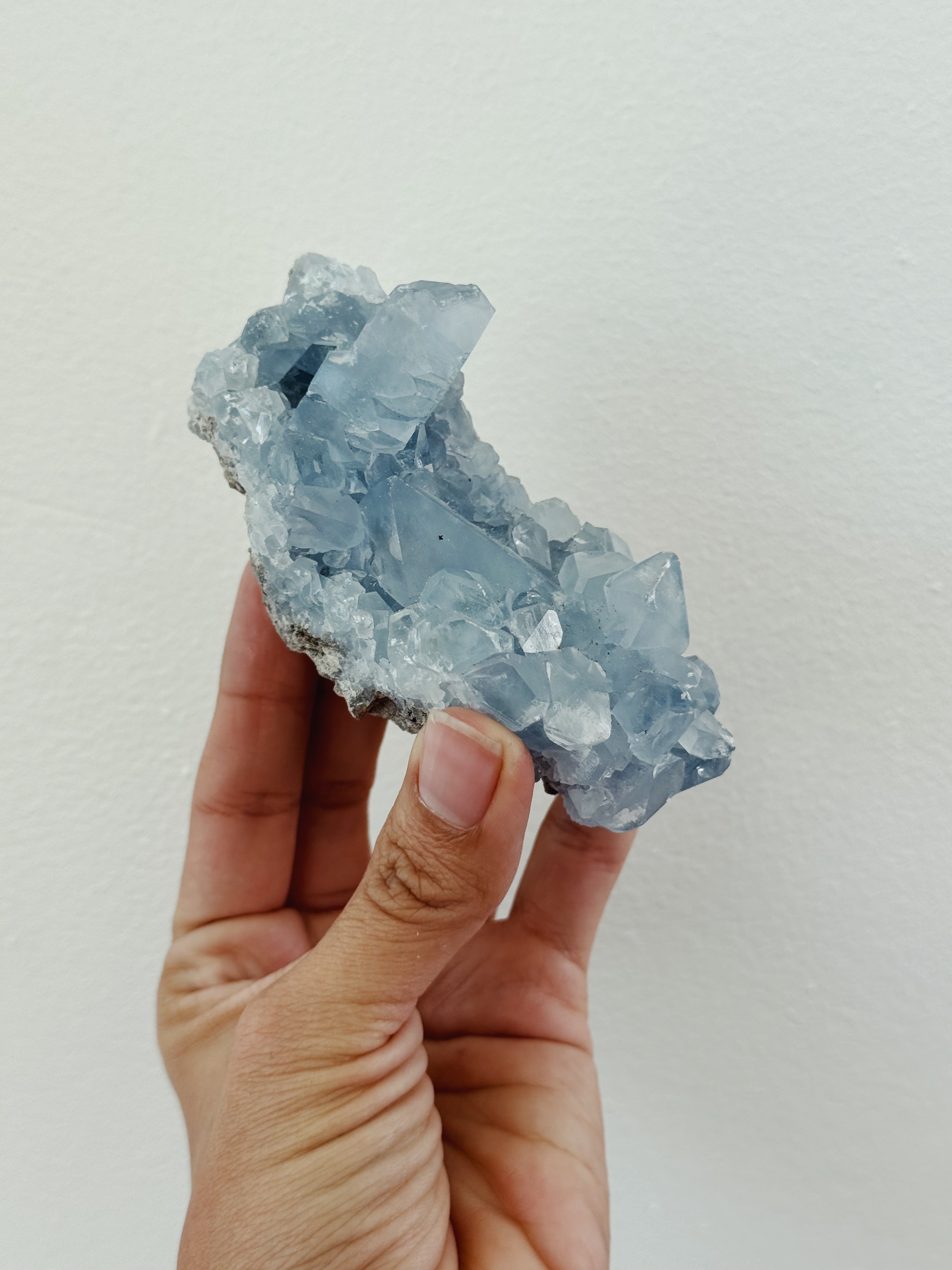 Celestite Crystal Geode for Calm and Guide