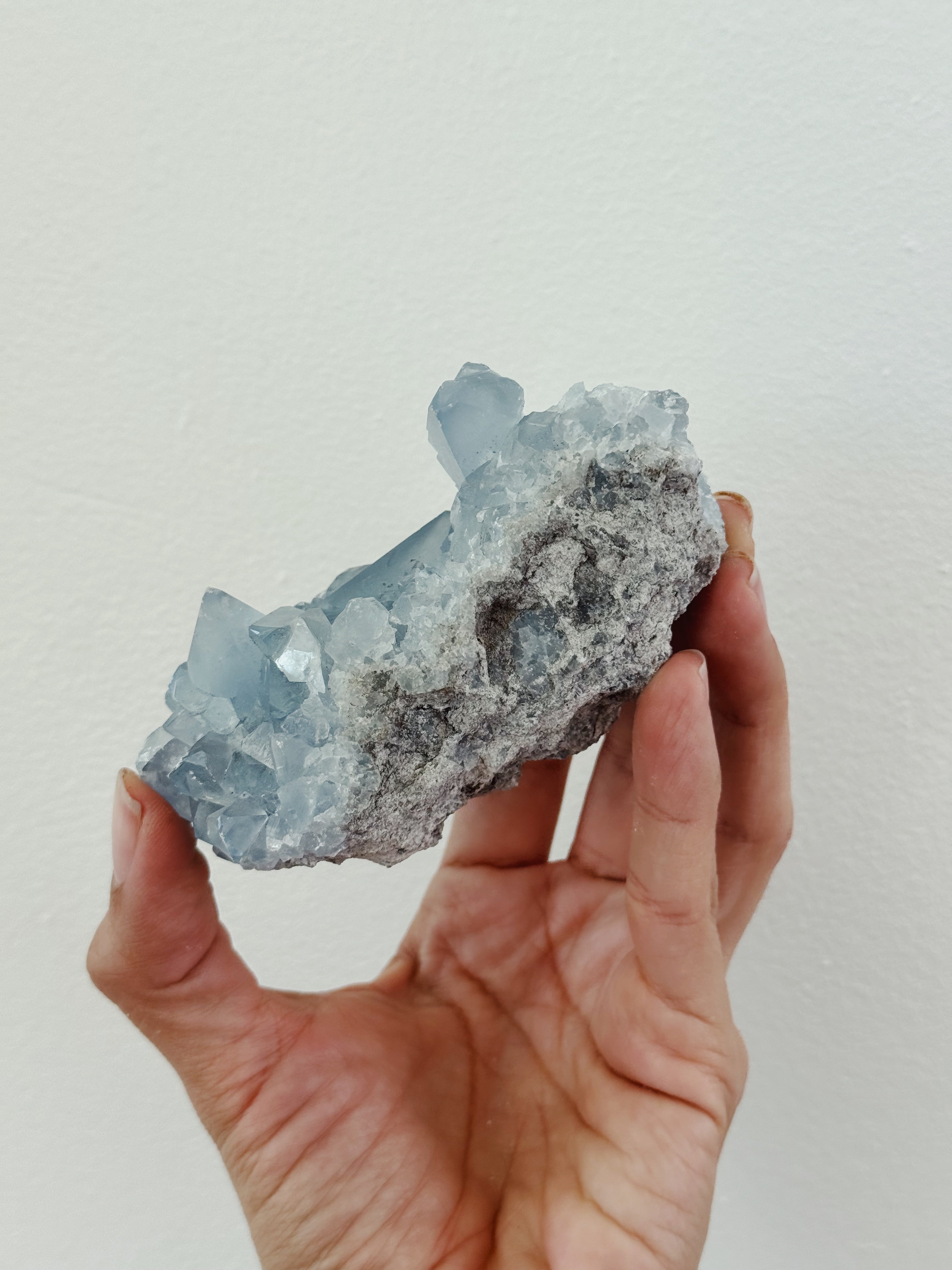 Celestite Crystal Geode for Calm and Guide