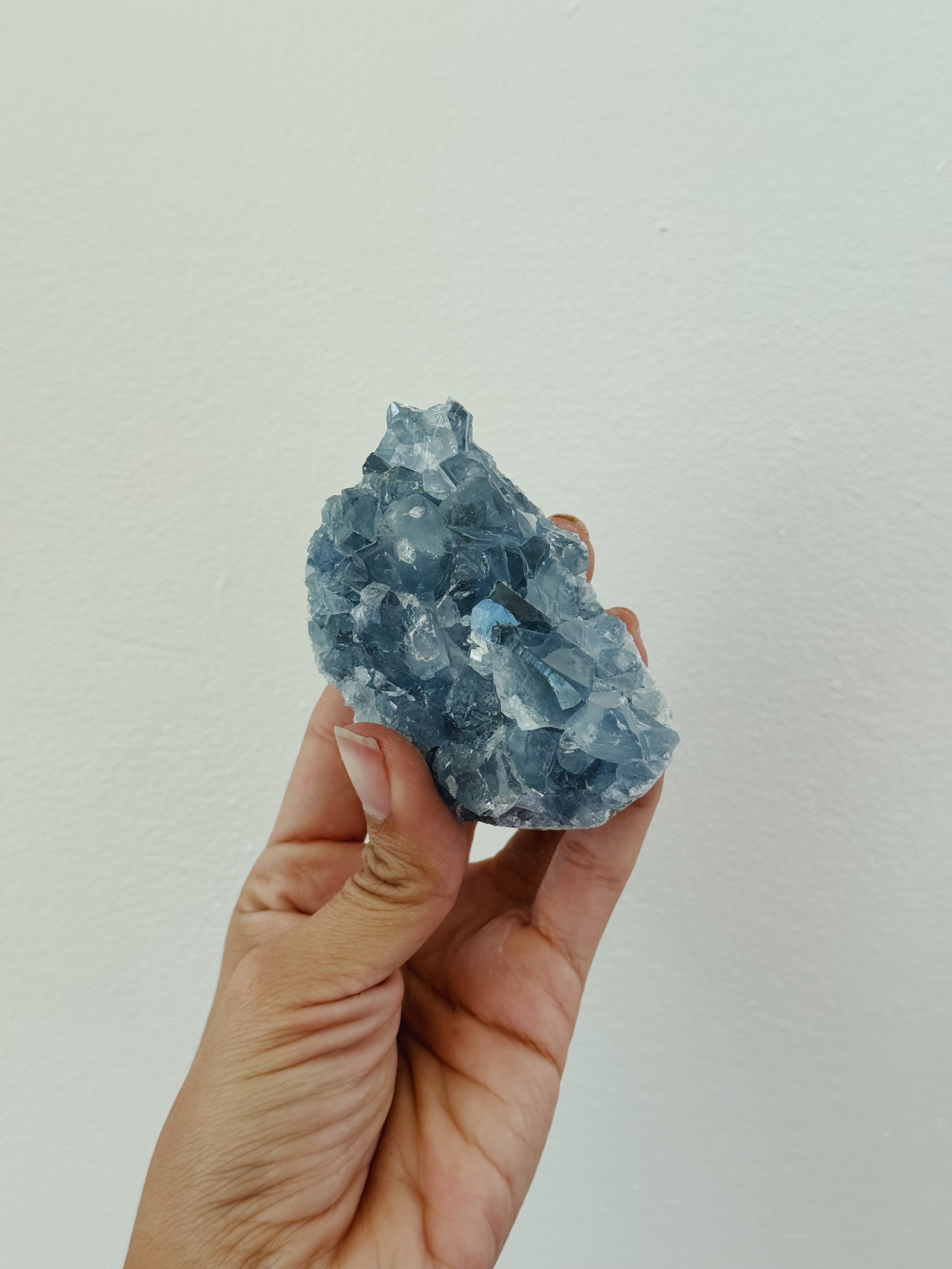 Celestite Crystal Geode for Calm and Guide