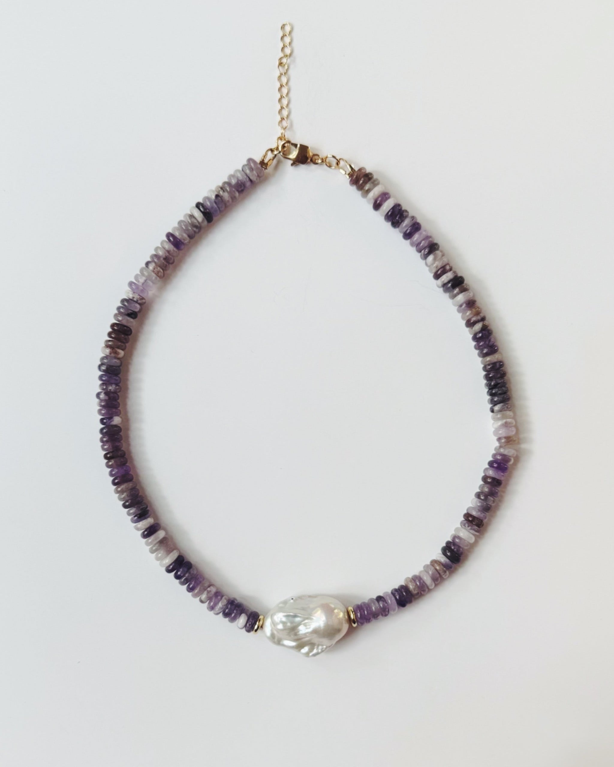 Khemia Legacy - Amethyst Baroque Pearl Choker