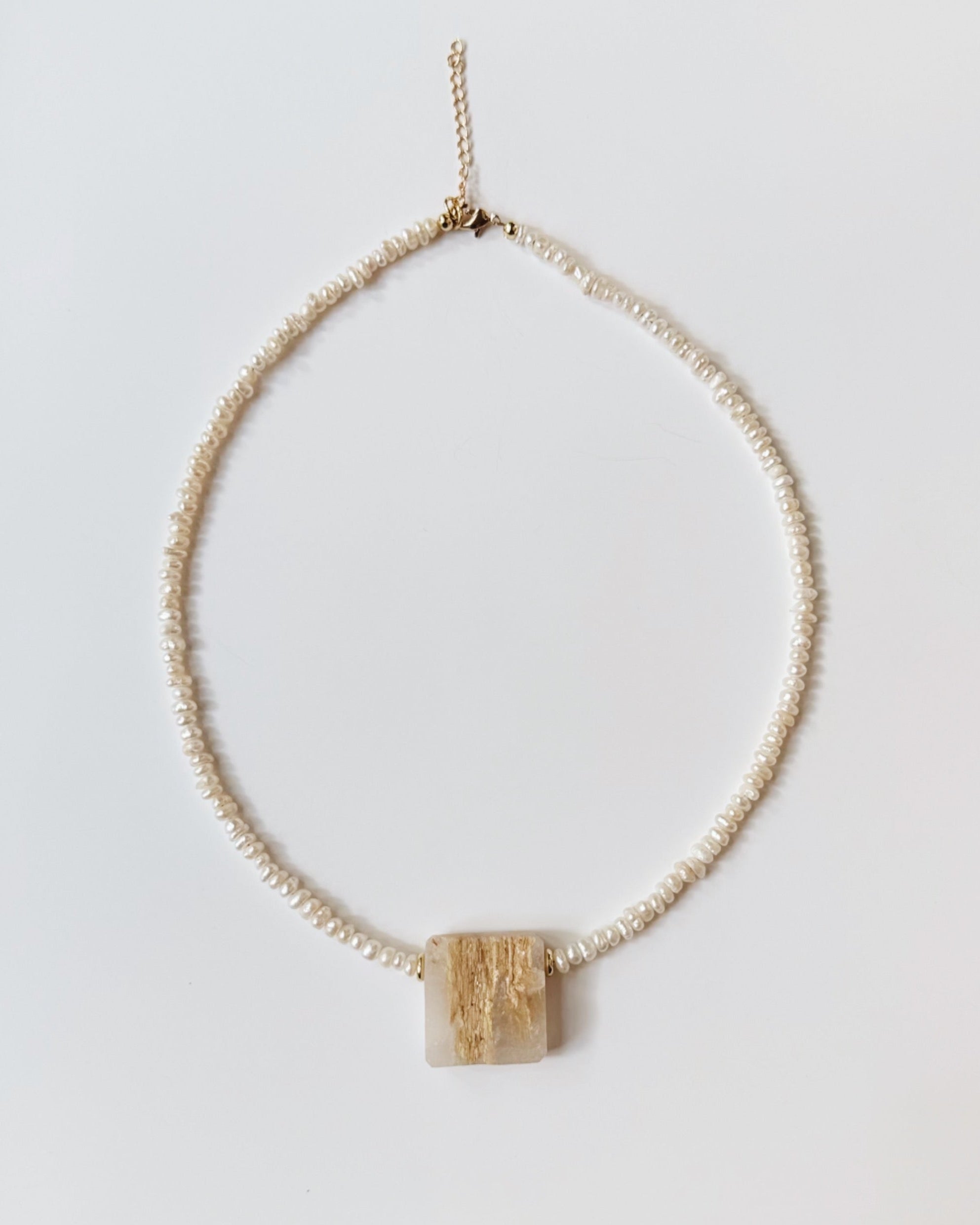 Khemia Legacy - Golden Rutile Pearl Necklace