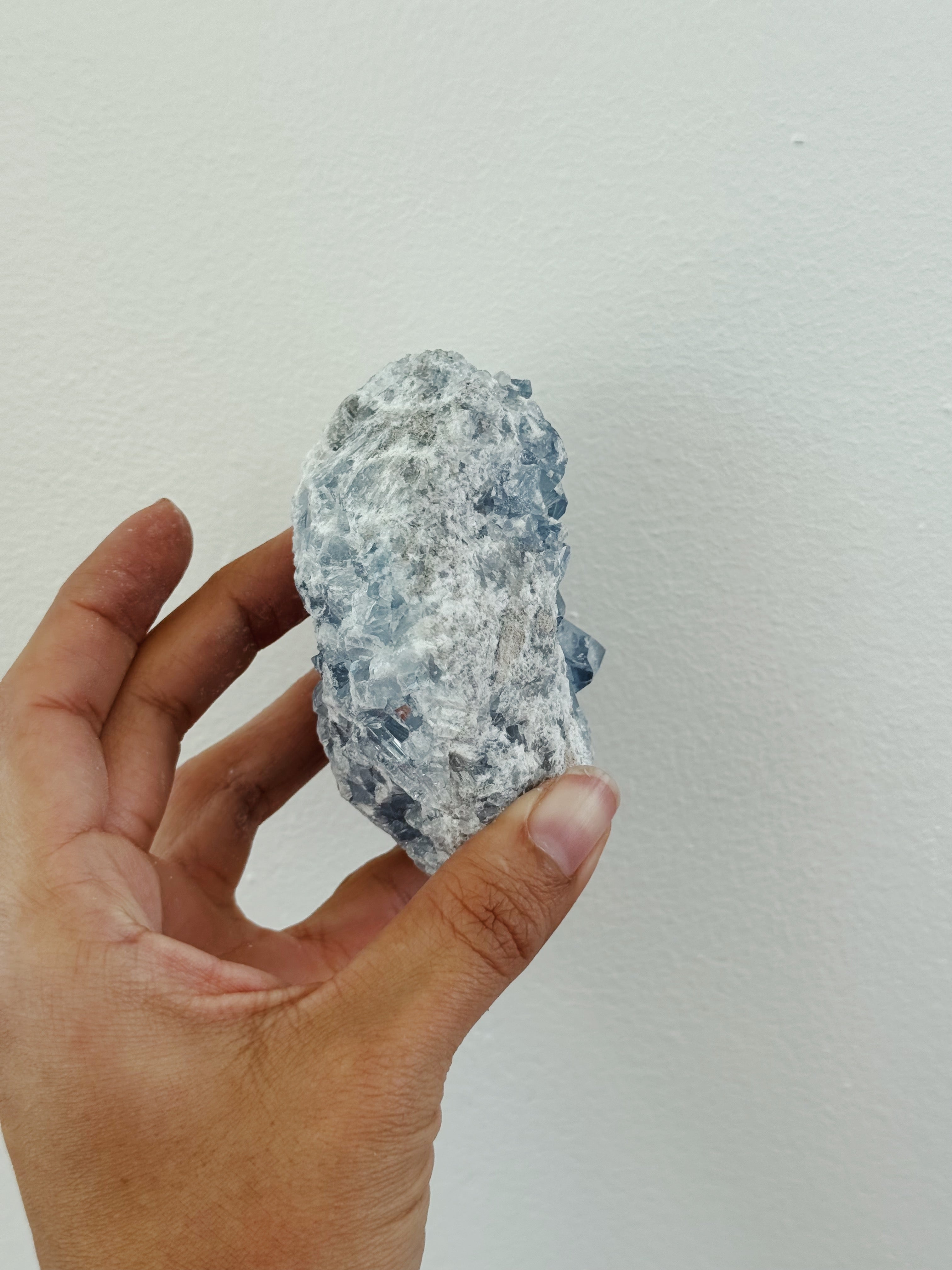 Celestite Crystal Geode for Calm and Guide