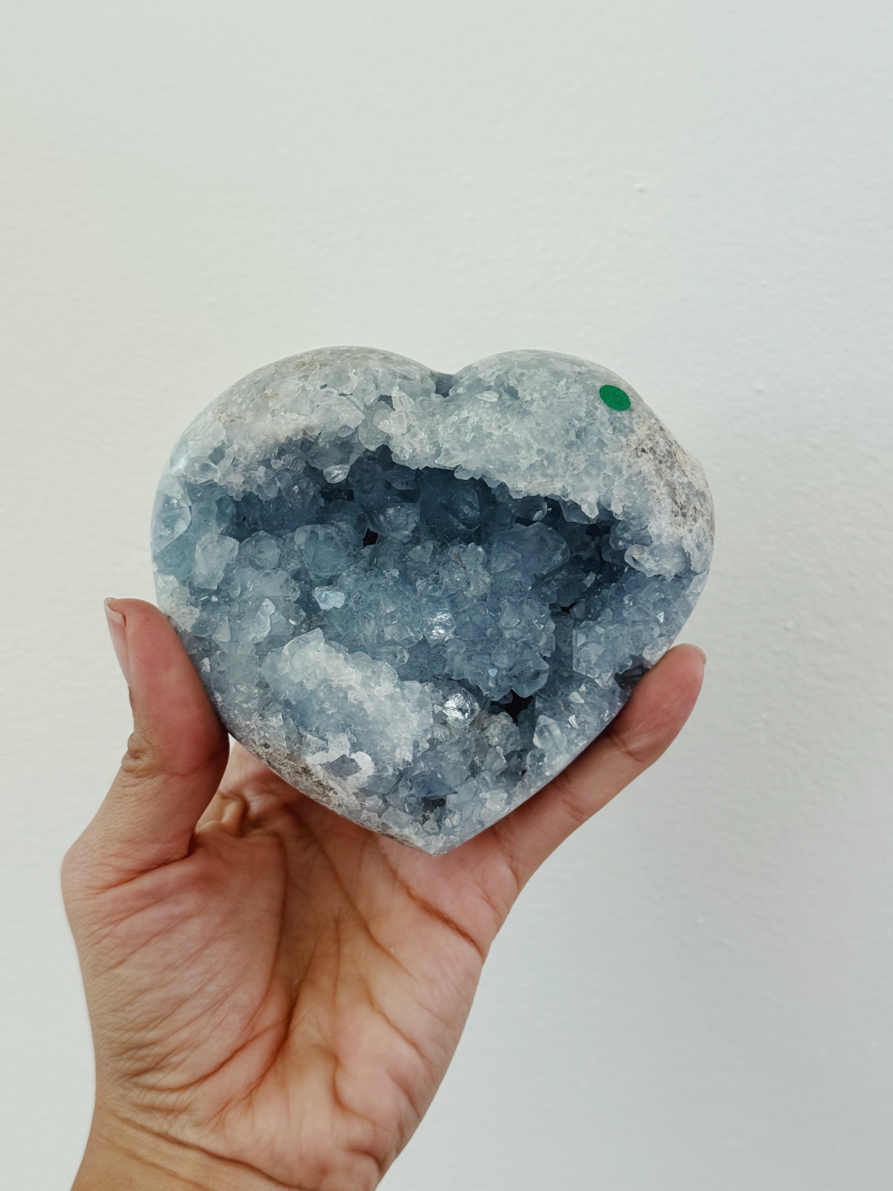 Large Raw Celestite Hearts for Calm and Guide