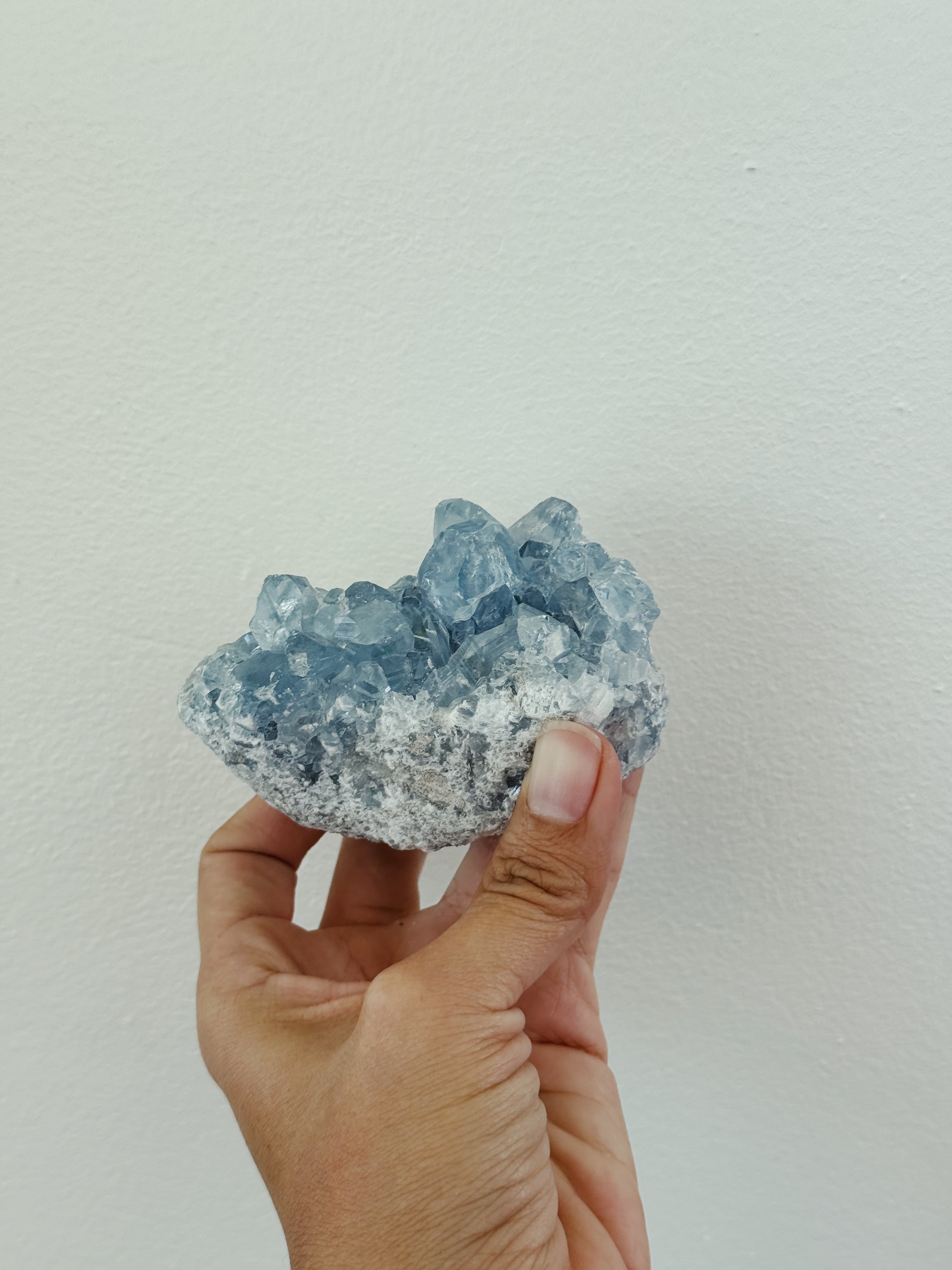 Celestite Crystal Geode for Calm and Guide