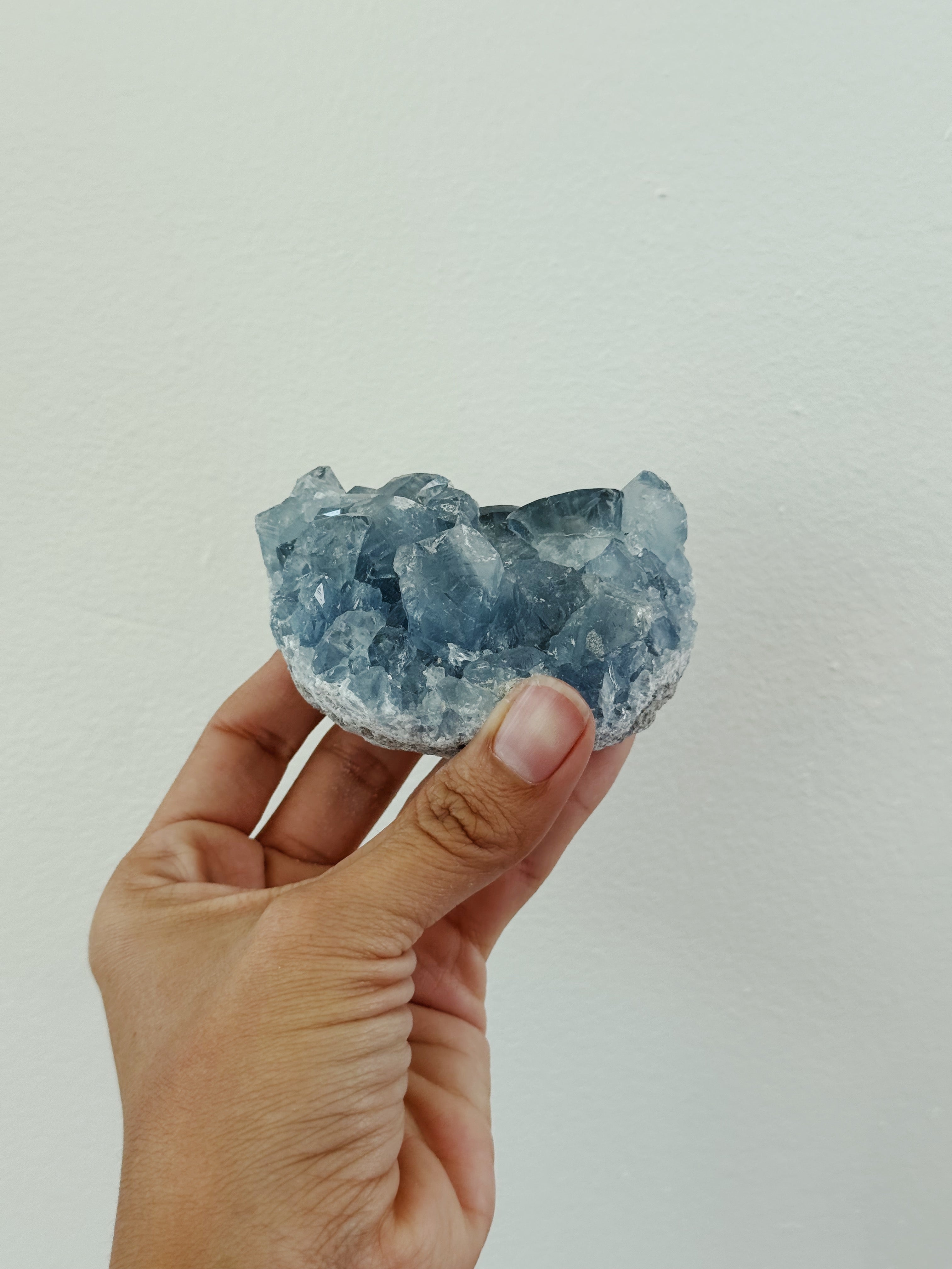 Celestite Crystal Geode for Calm and Guide