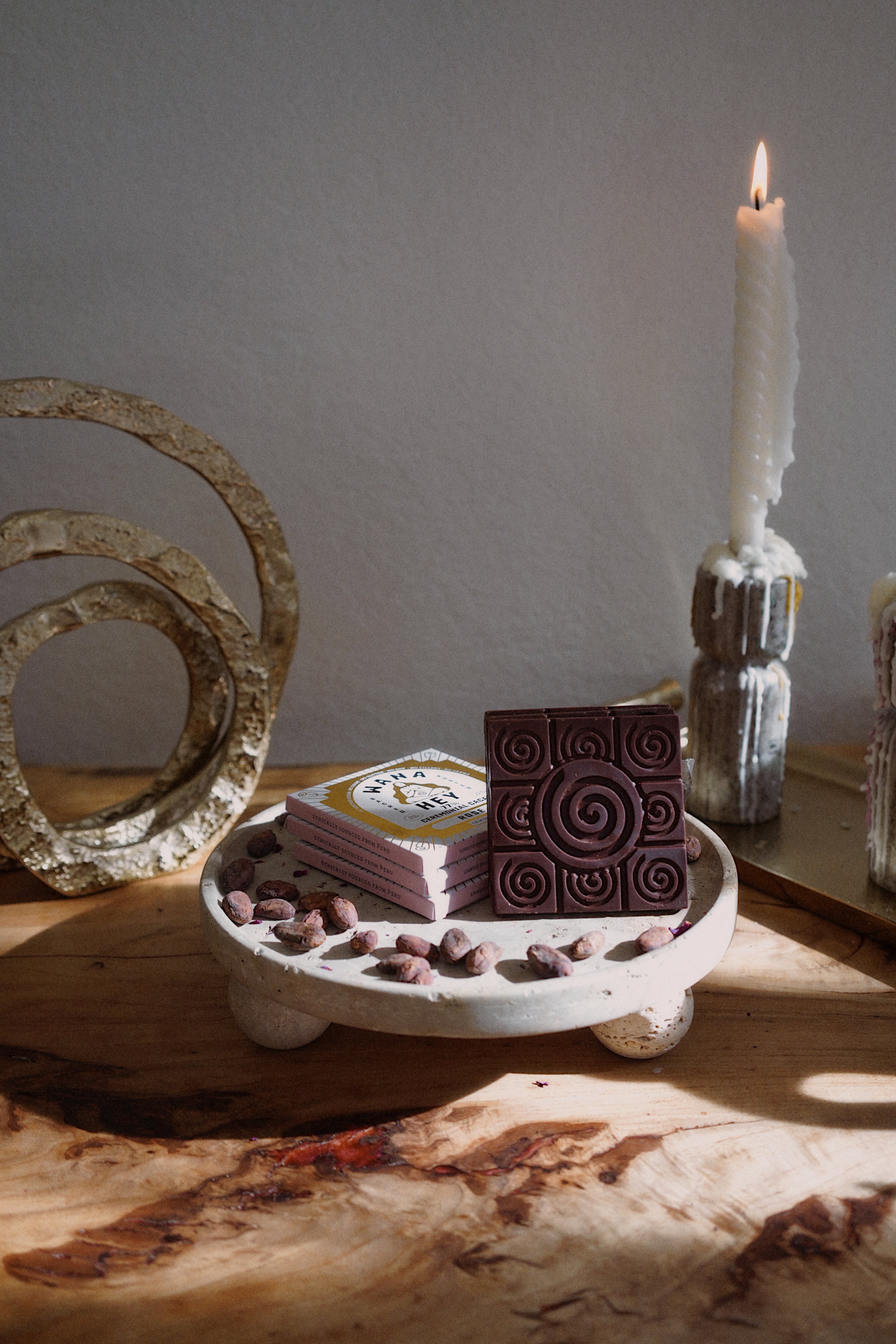 WANA HEY Spiral Bar – Rose Ceremonial Chocolate