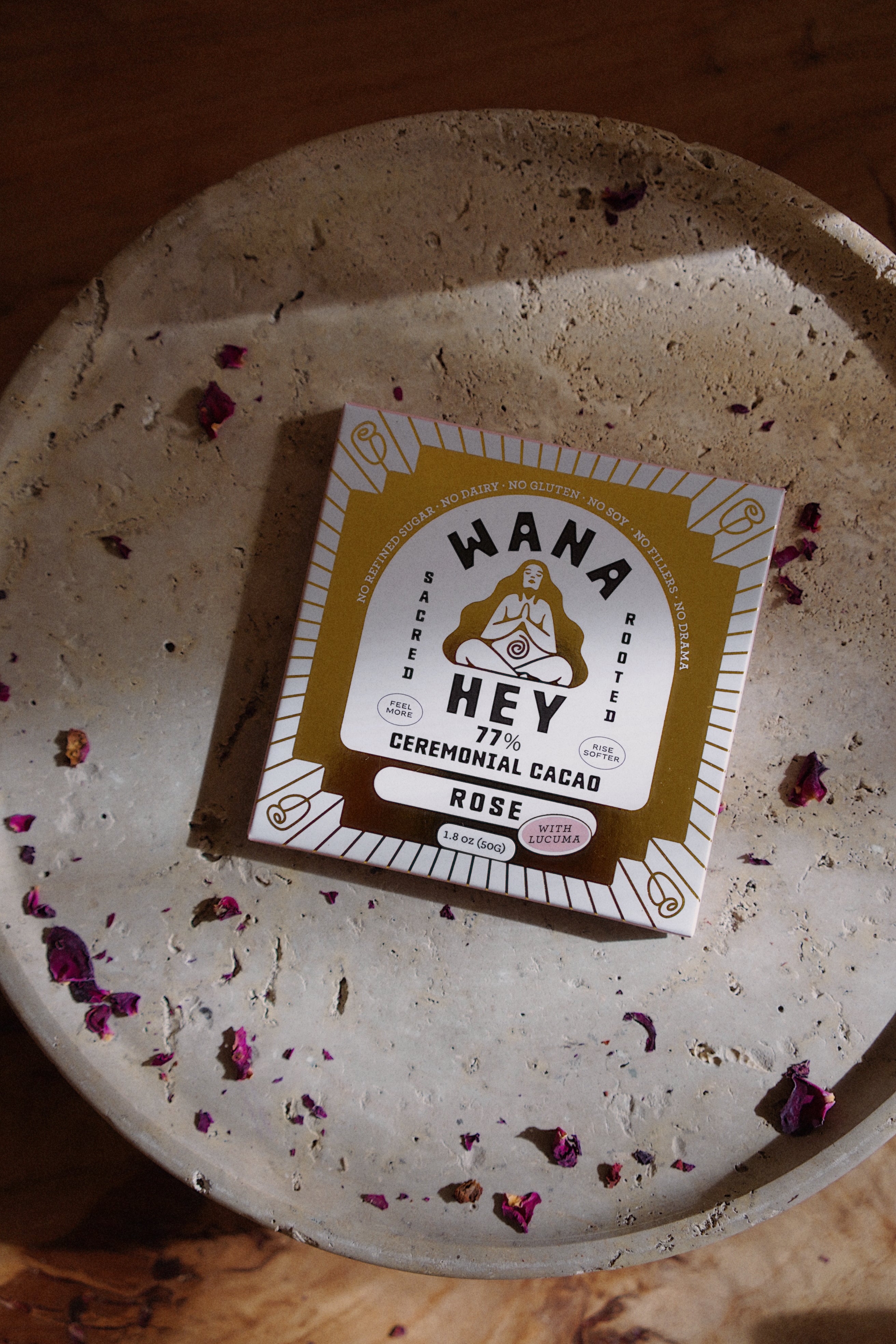 WANA HEY Spiral Bar – Rose Ceremonial Chocolate