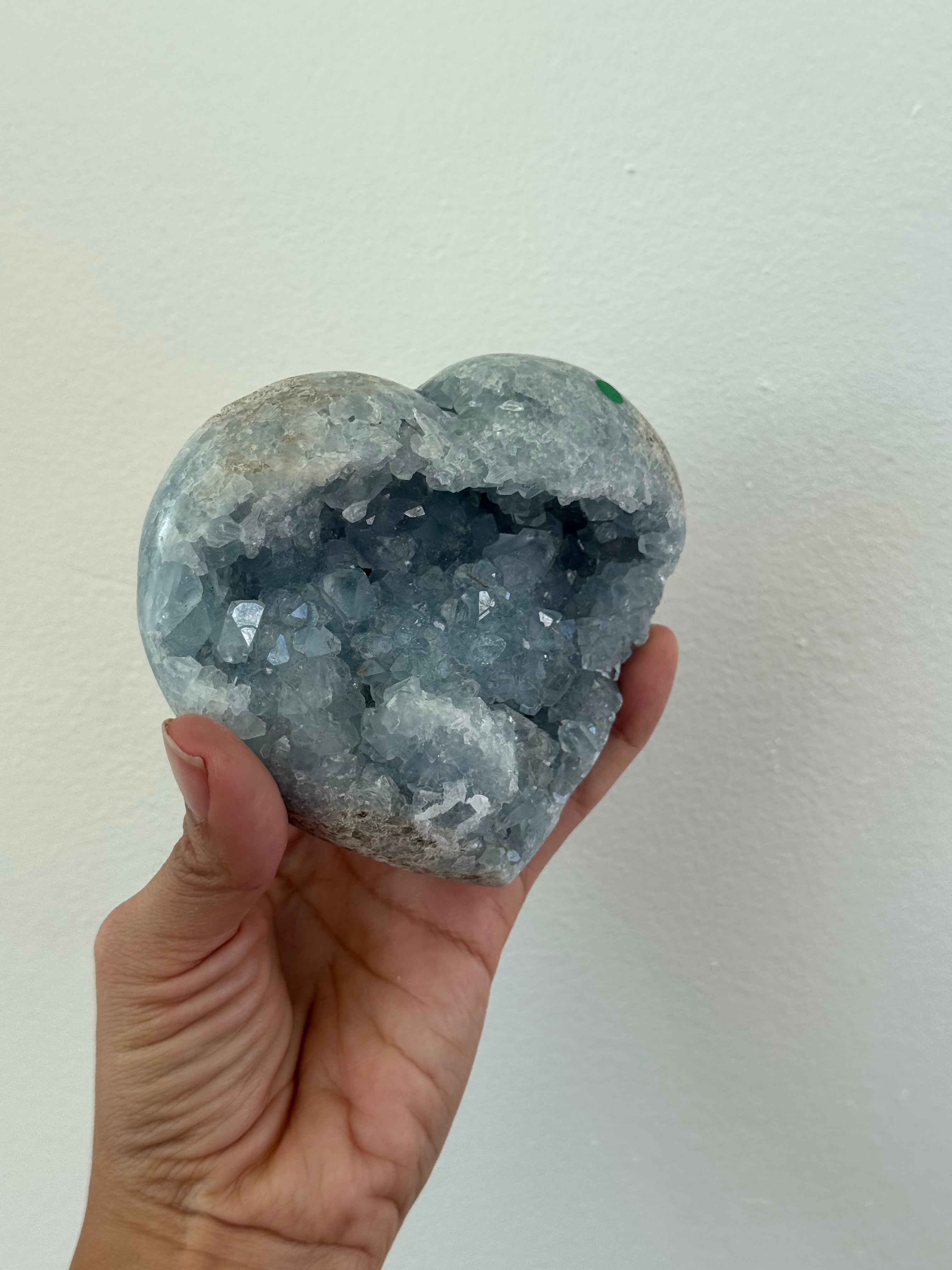 Large Raw Celestite Hearts for Calm and Guide
