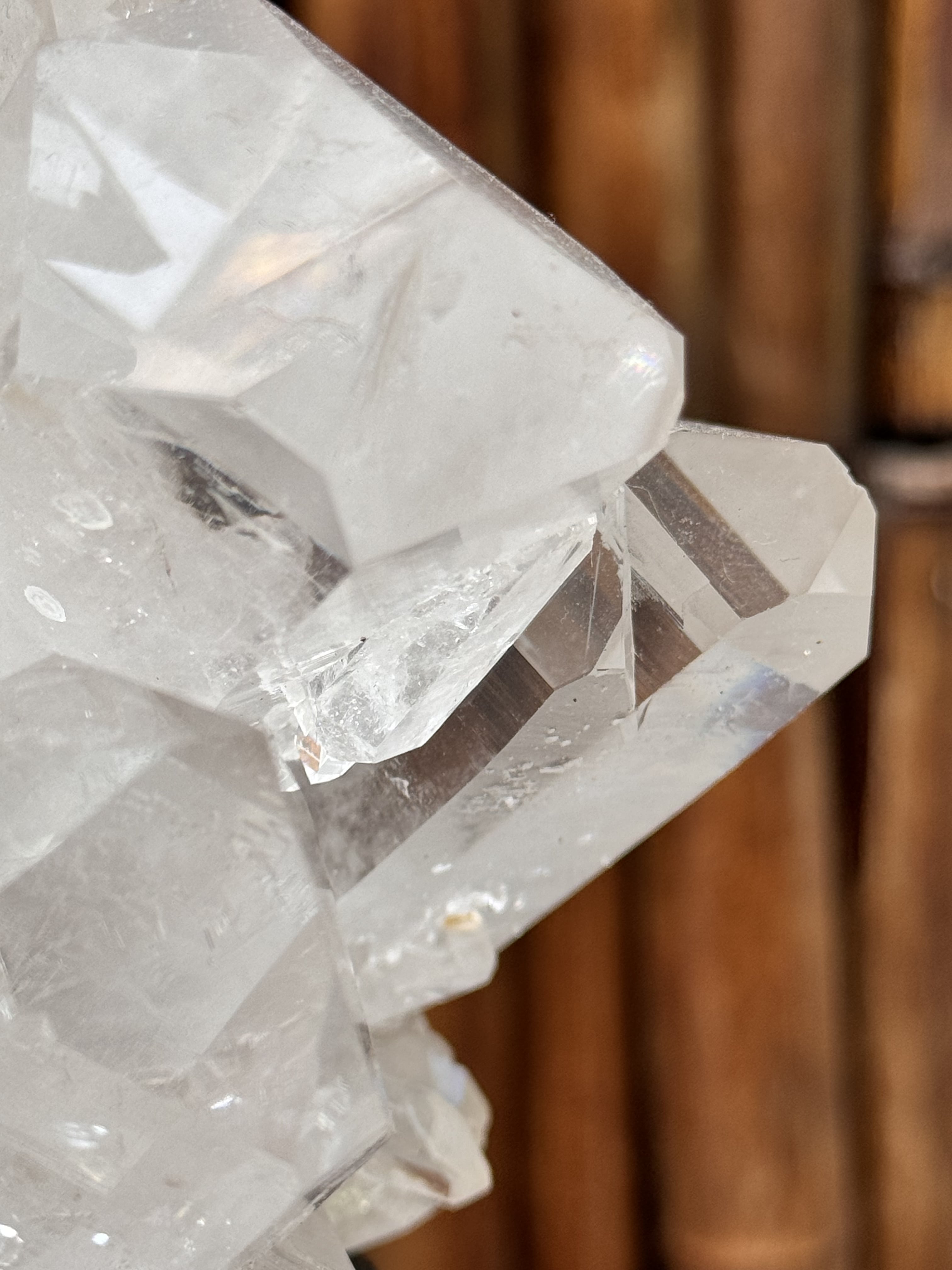 AAA Quality Clear Quartz Cluster in Stand