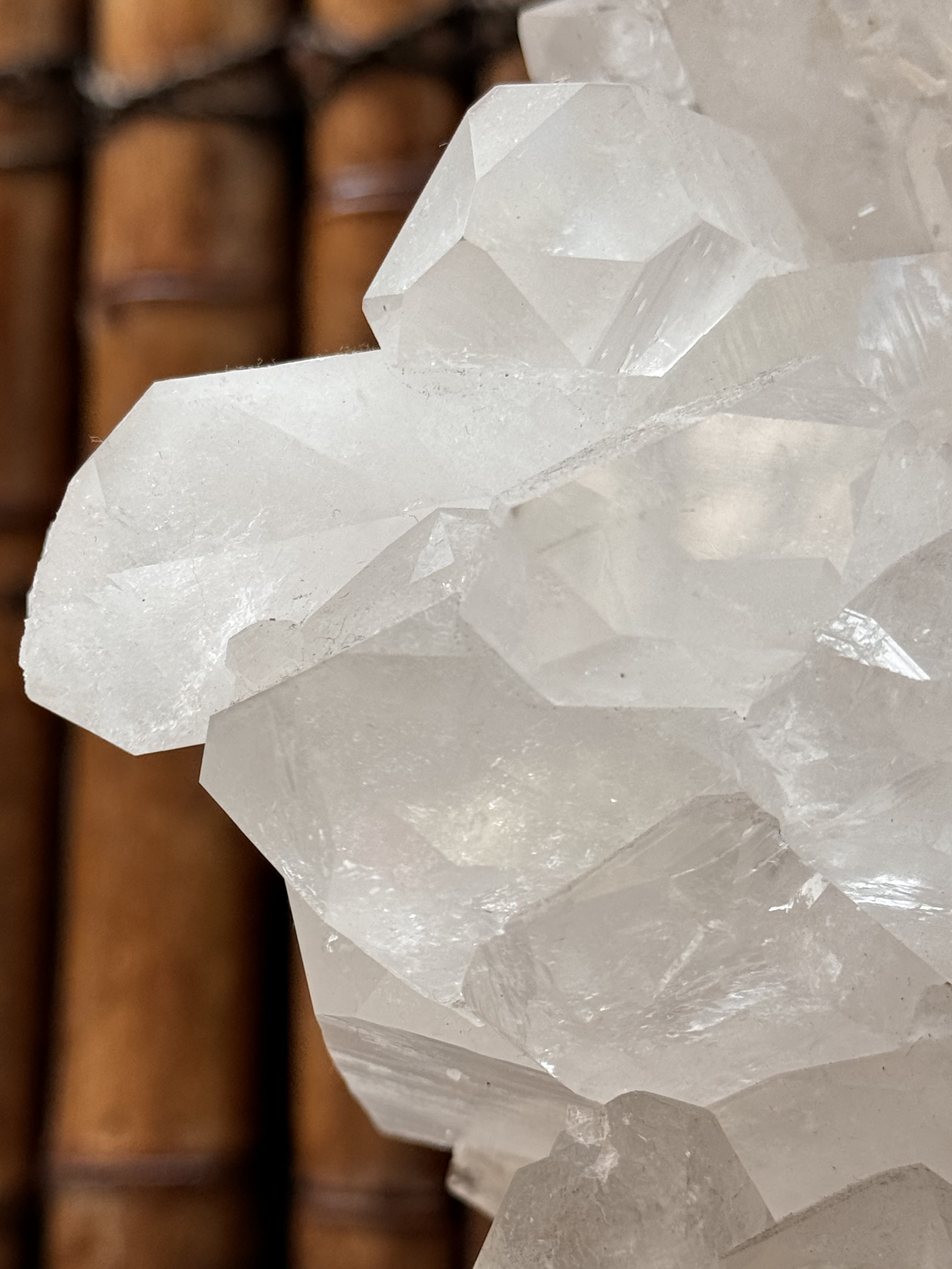 AAA Quality Clear Quartz Cluster in Stand