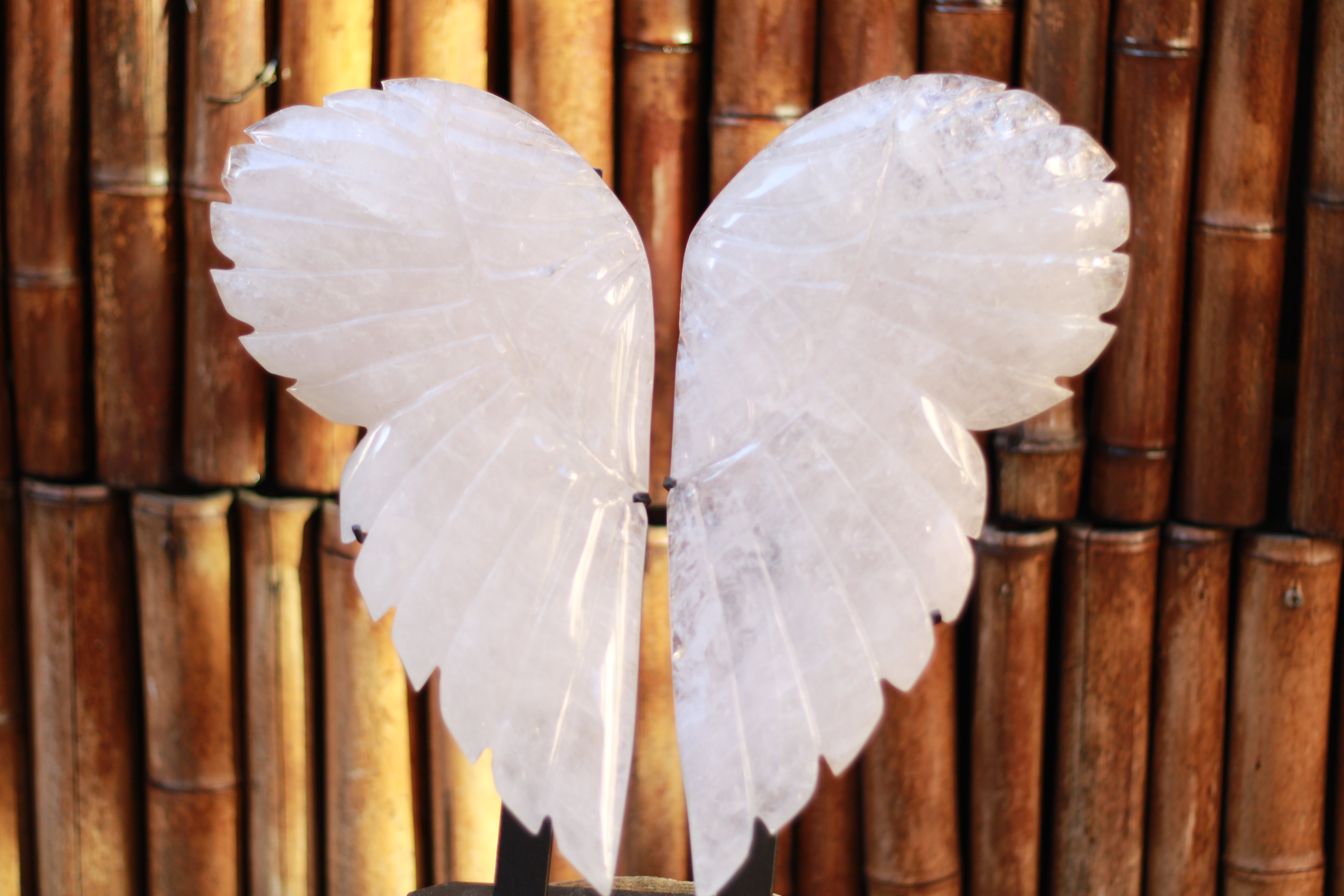 Clear Quartz Polished Angel wings for meditation and manifestation