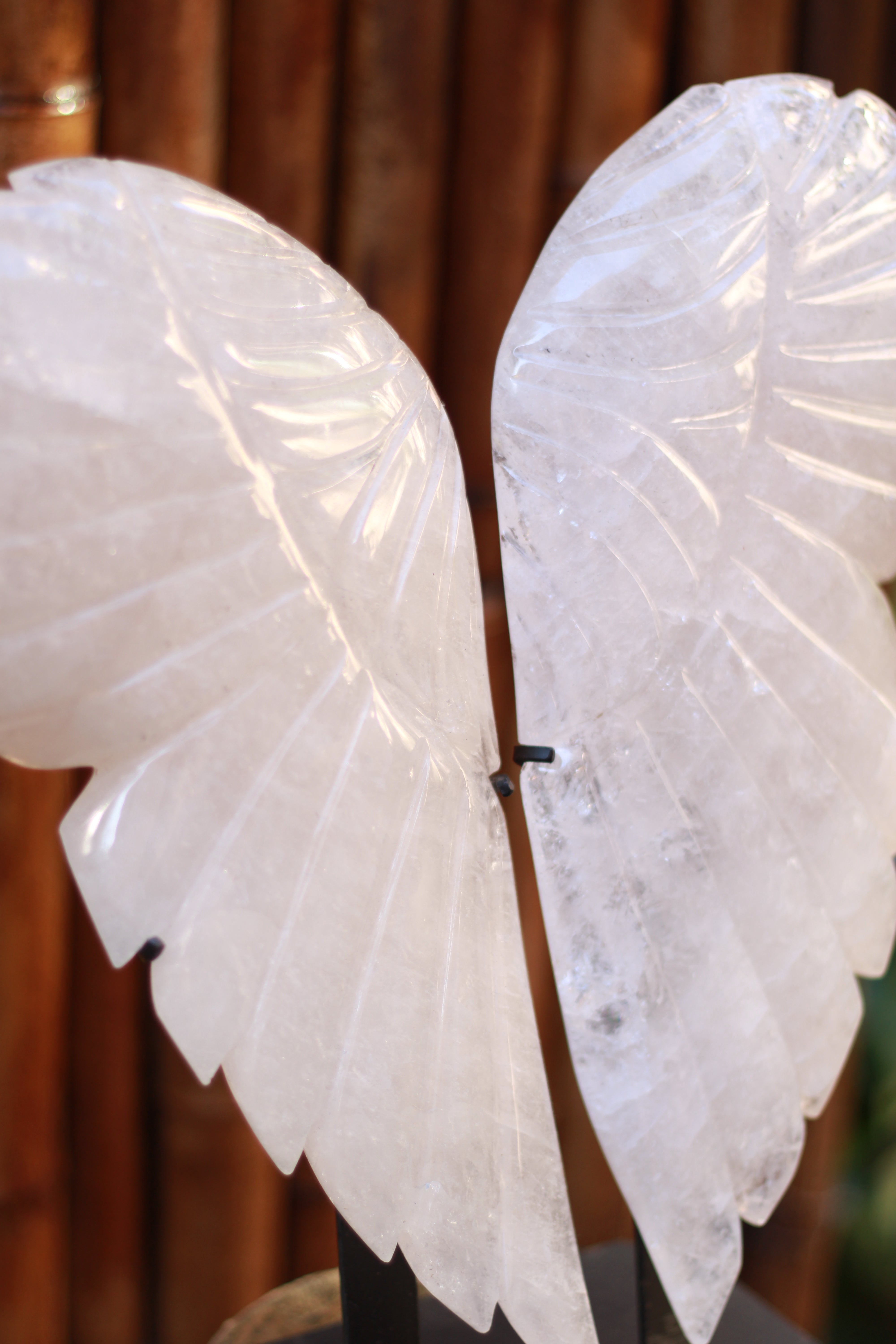 Clear Quartz Polished Angel wings for meditation and manifestation