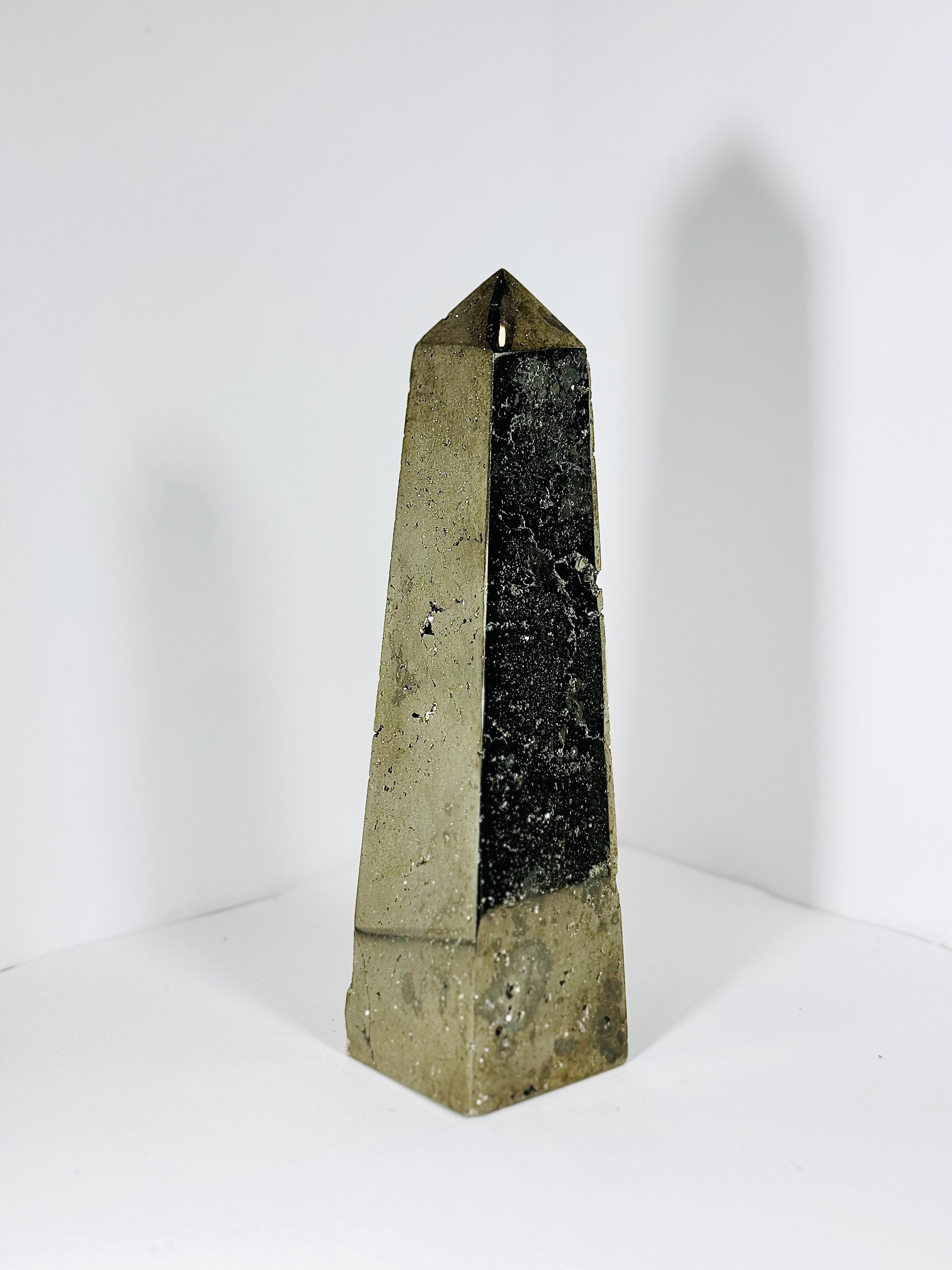 Pyrite Crystal Obelisck for Abundance, Prosperity & Good Luck