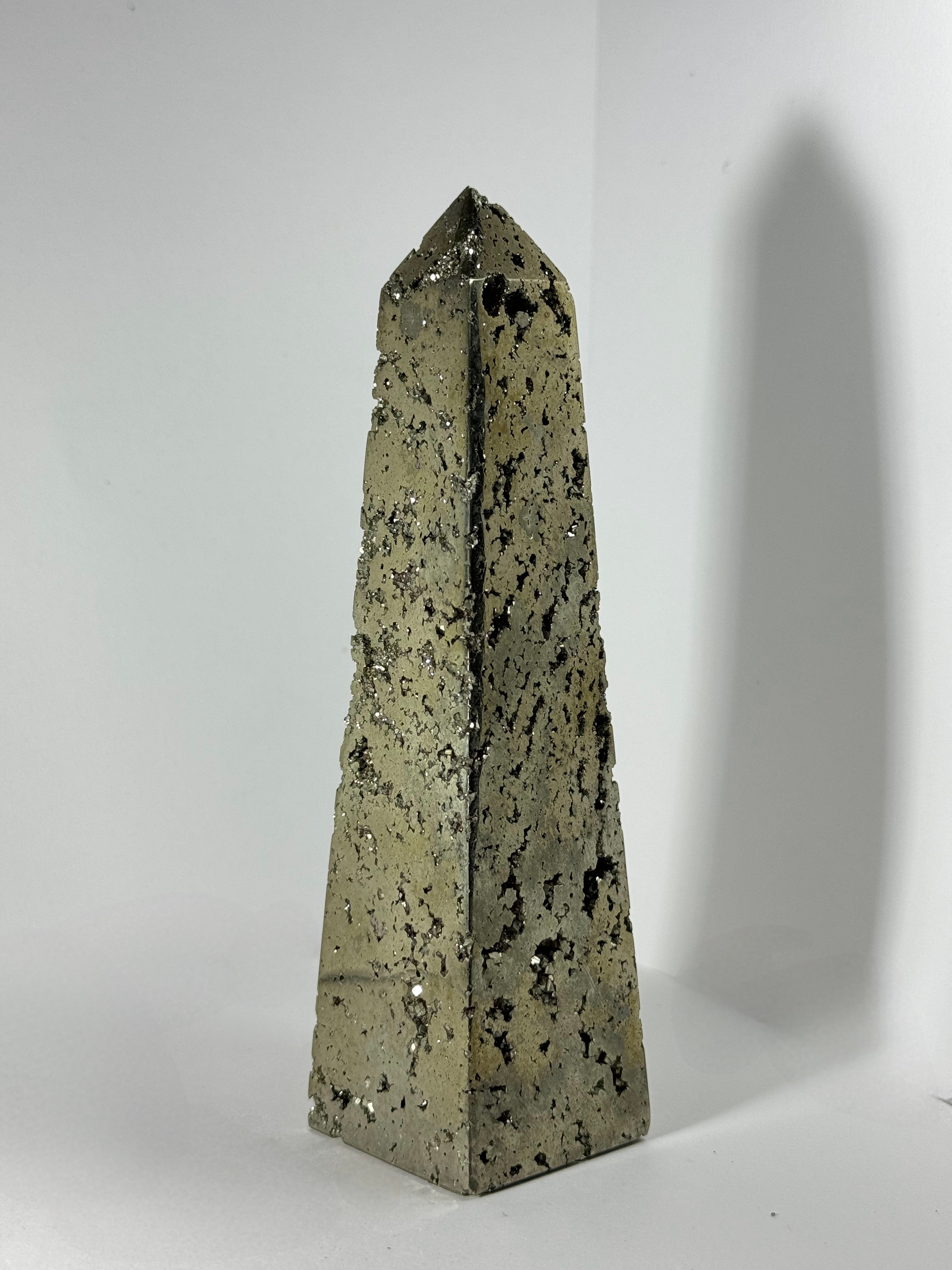 Pyrite Crystal Obelisck for Abundance, Prosperity & Good Luck