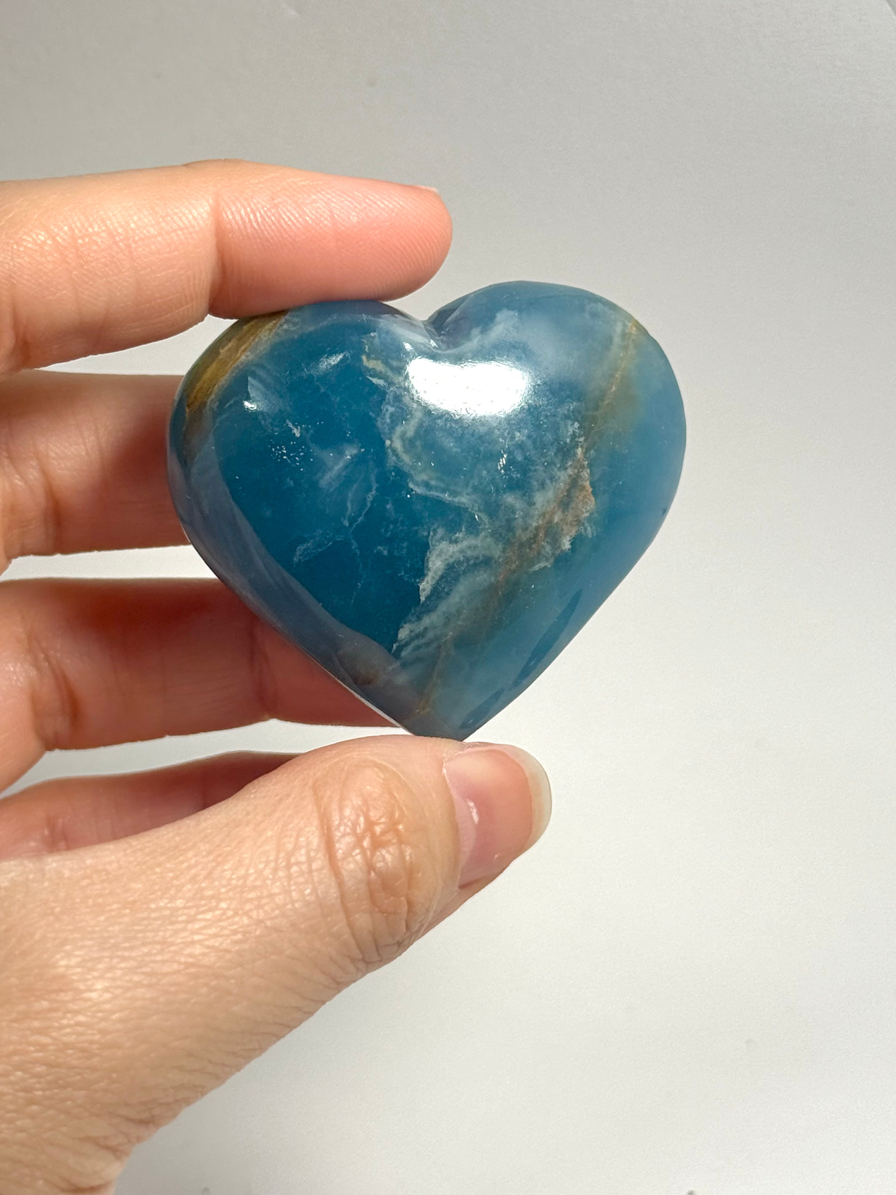 Blue Onyx Hearts: Tranquility, Healing & Protection