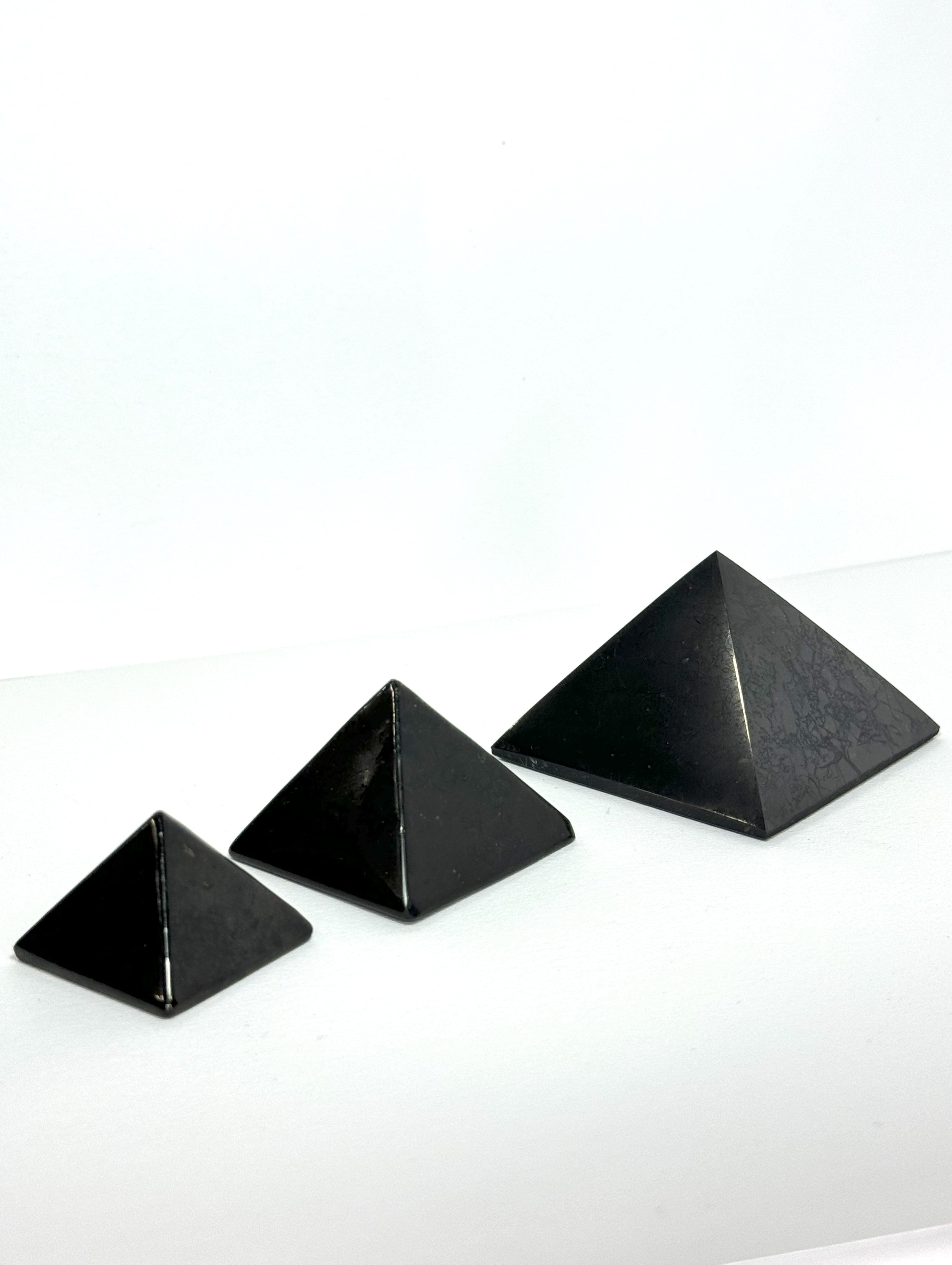 Shungite Stone Pyramids from Russia for EMF Protection & Detox