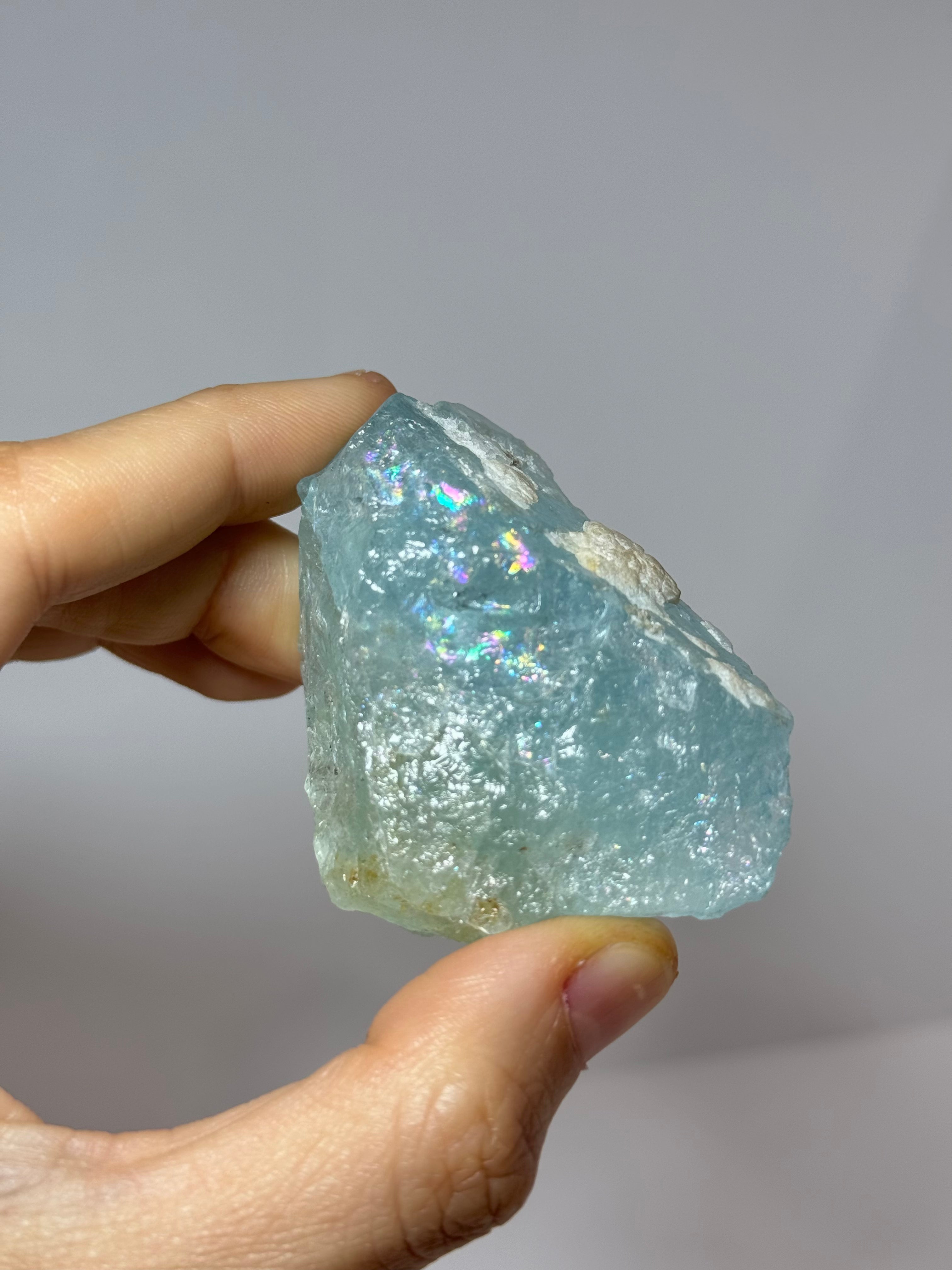 Raw Aquamarine Clusters for Communication & Flow Medium