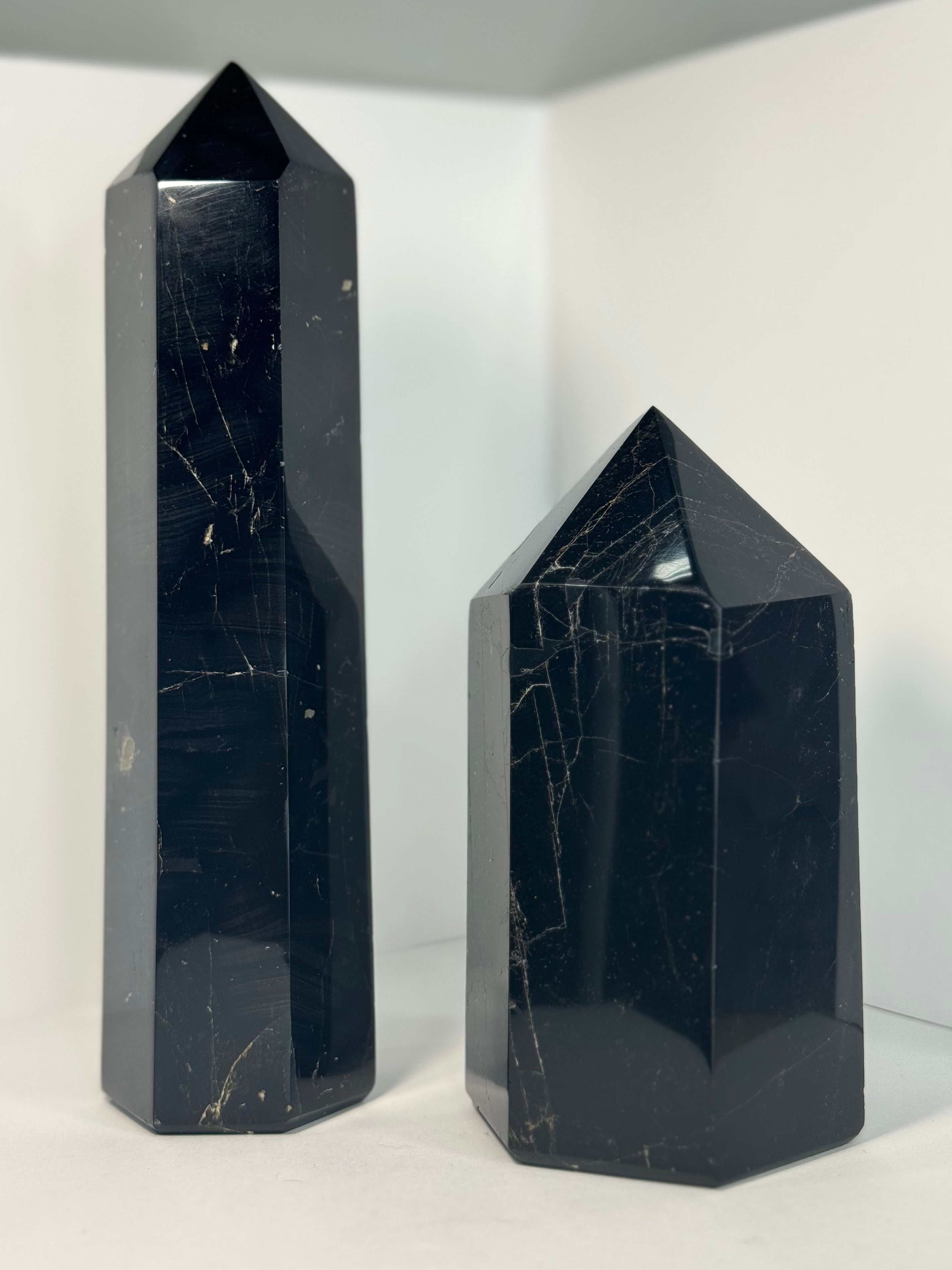 Black Tourmaline Points for Protection & Grounding LARGER